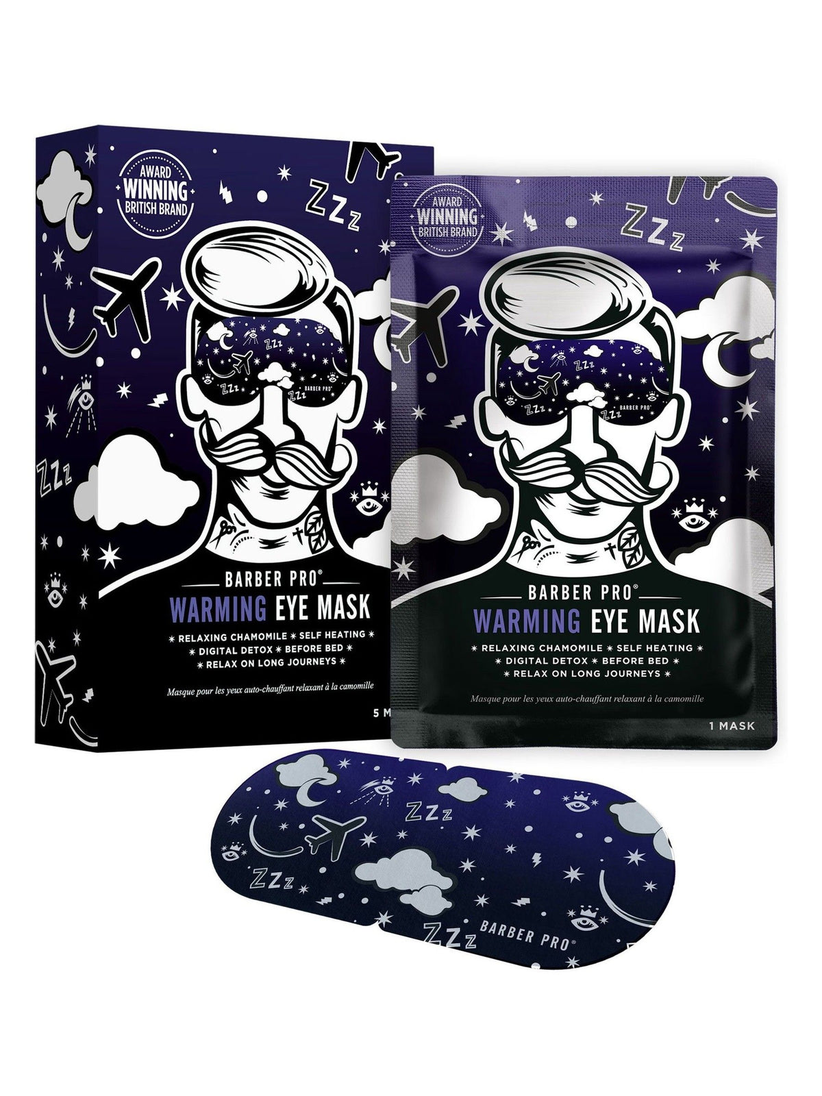 BARBER PRO Warming Eye Mask Box of 5 - British product