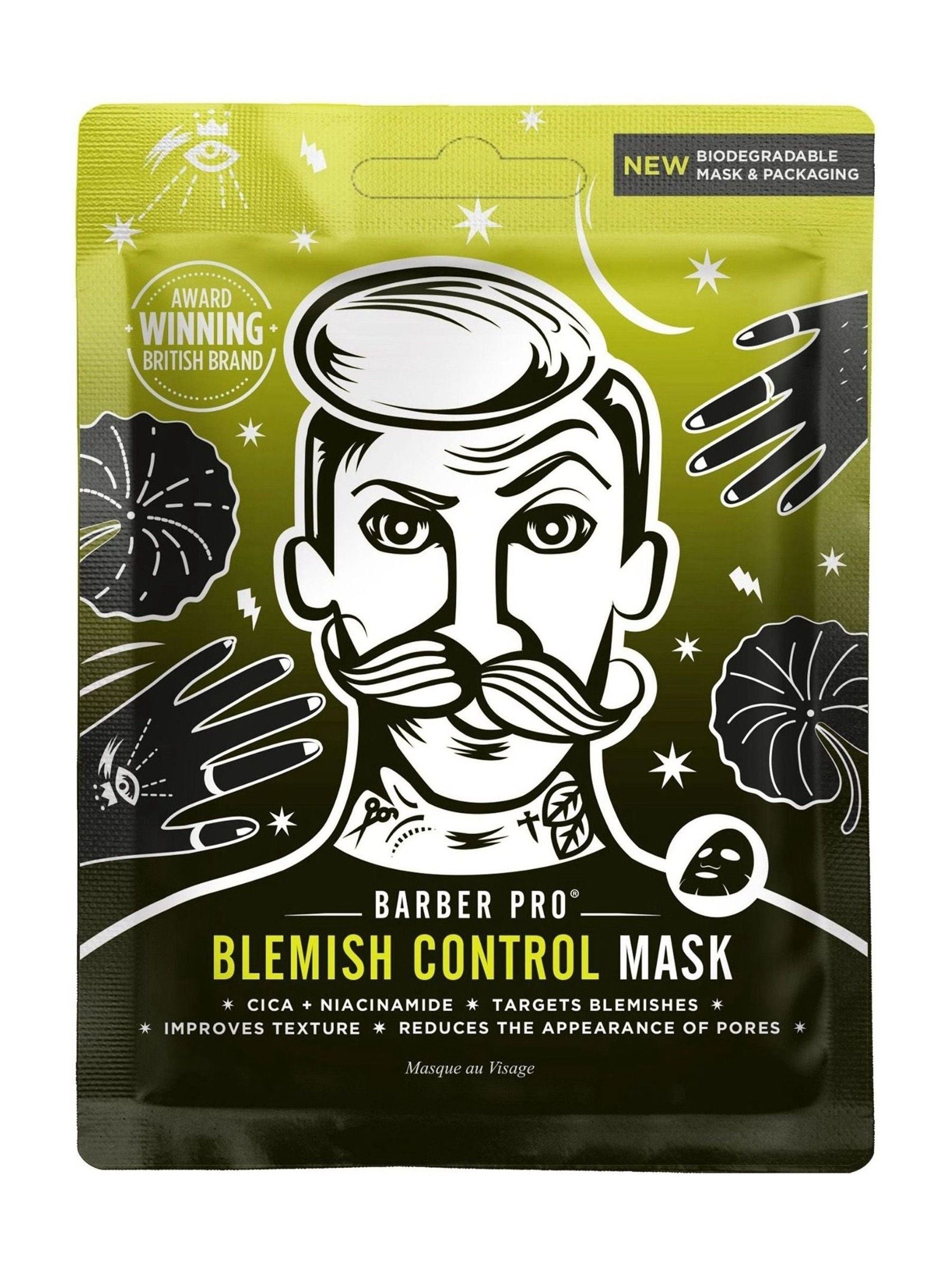Barber Pro Blemish Control Cica Niacinamide Sheet Mask - British product