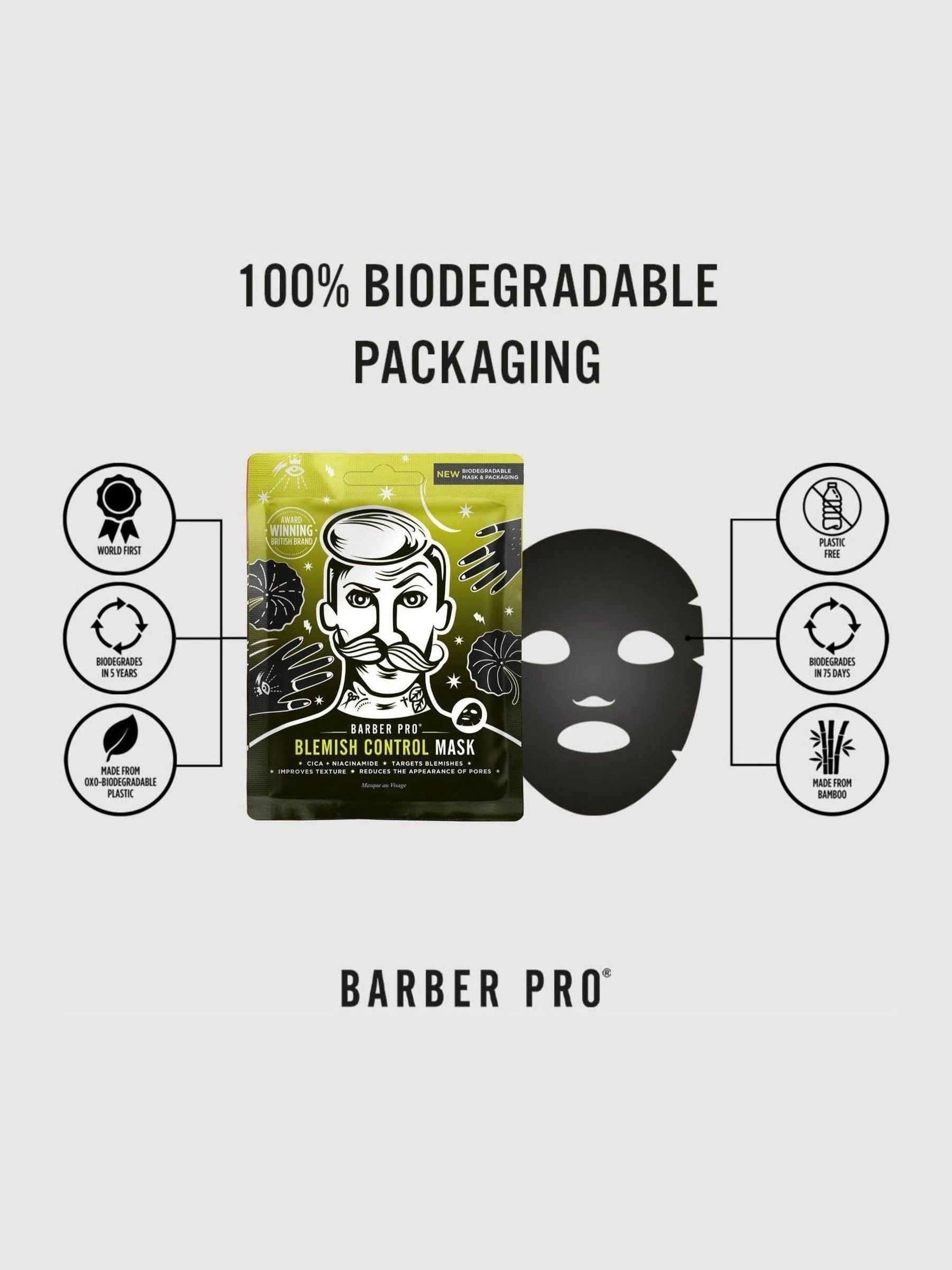 Barber Pro Blemish Control Cica Niacinamide Sheet Mask - British product