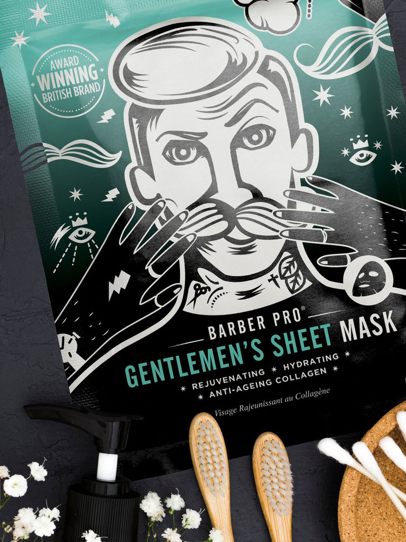Barber Pro Skin Revival Face Mask Set - British product