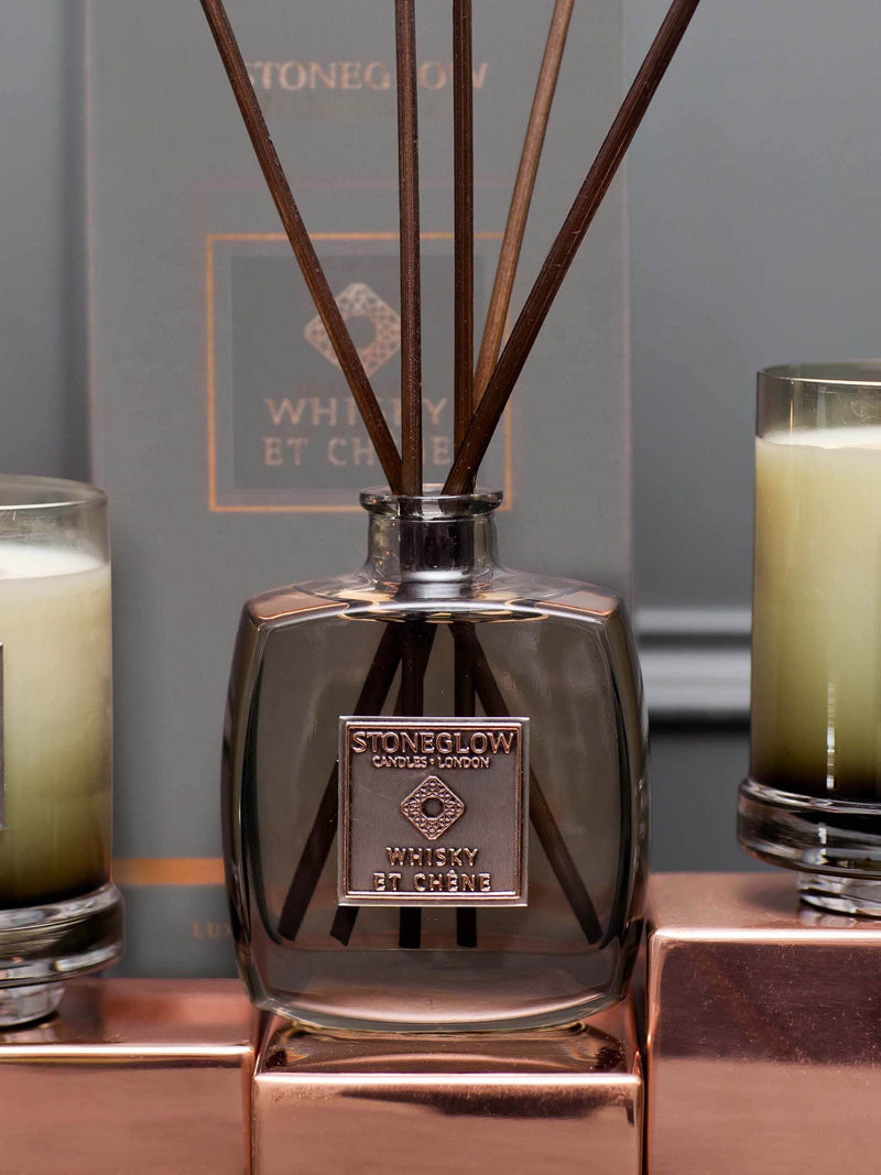 Stoneglow Whisky et Chene Metallique Reed Diffuser