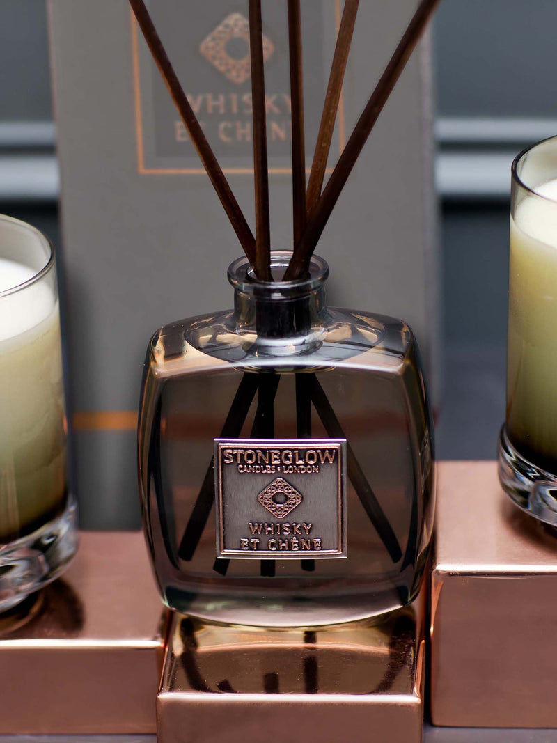 Stoneglow Whisky et Chene Metallique Reed Diffuser