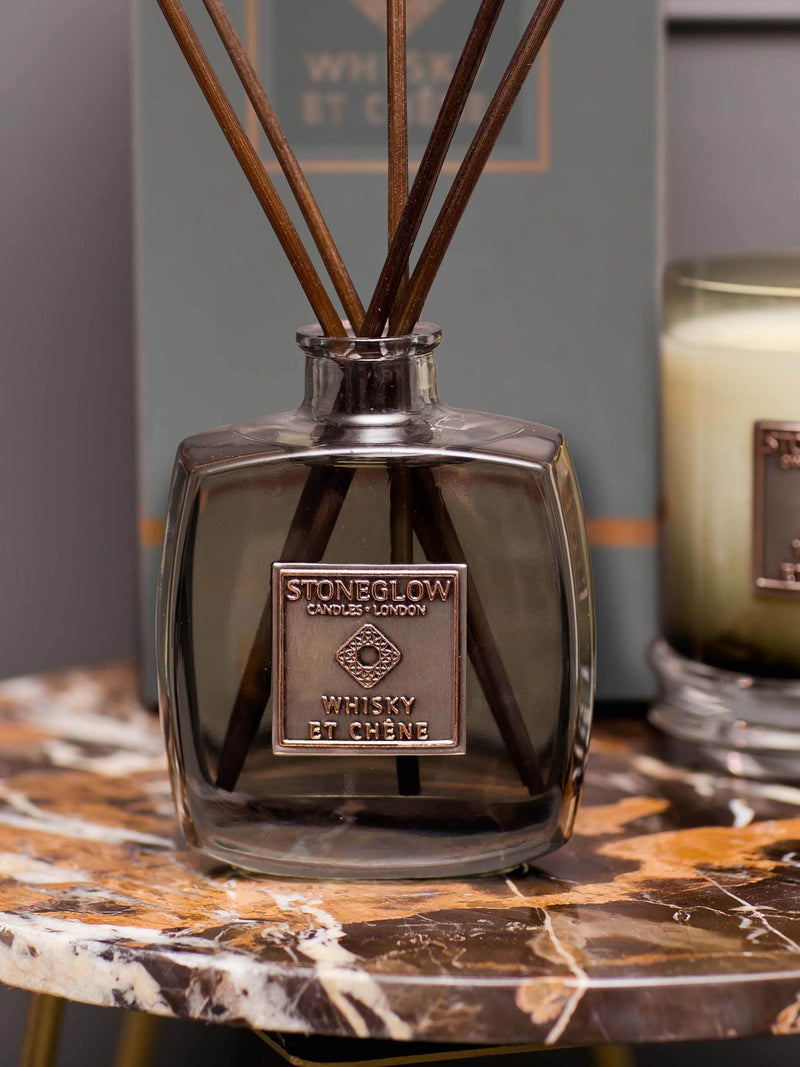 Stoneglow Whisky et Chene Metallique Reed Diffuser