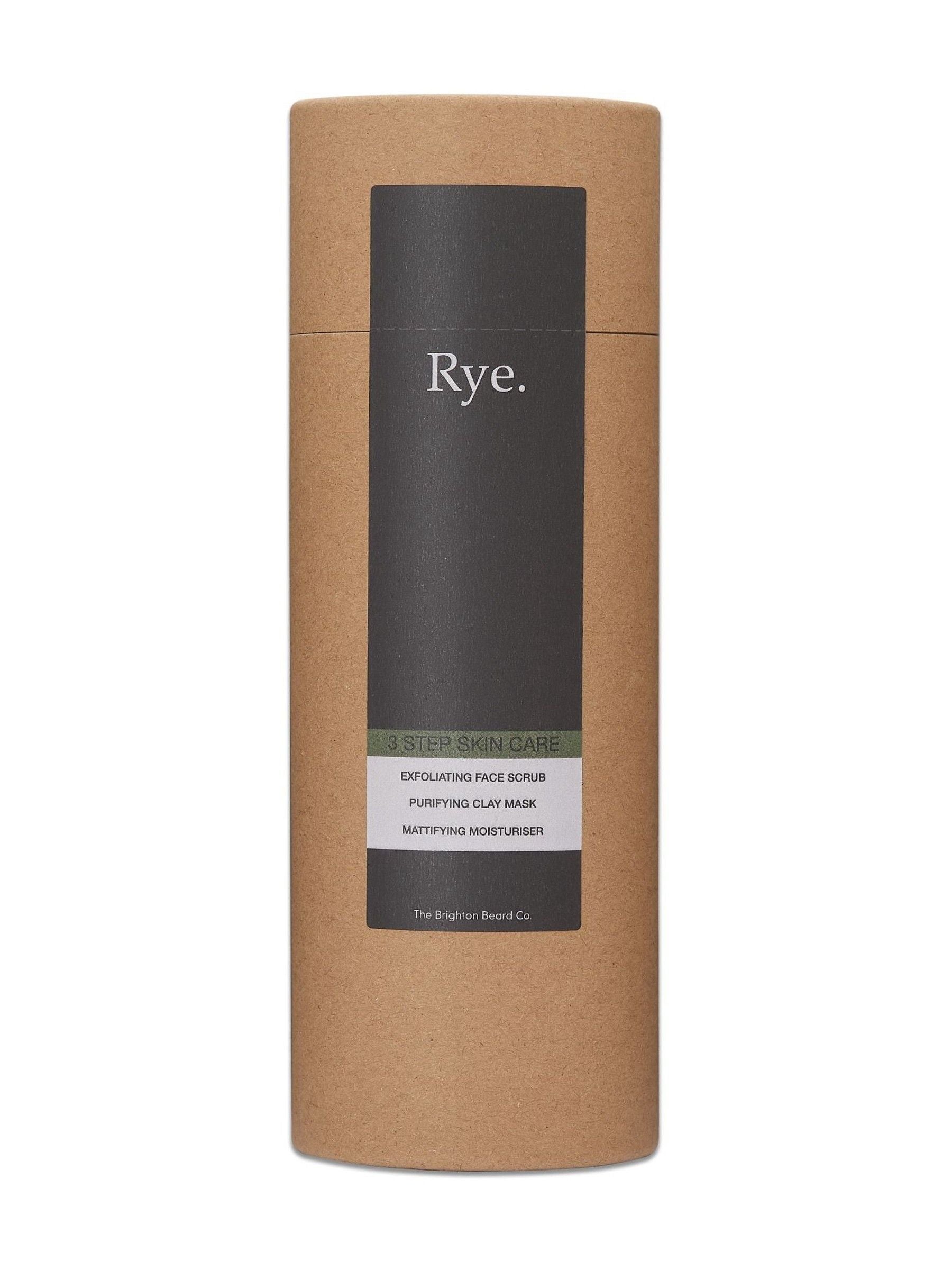 The Brighton Beard Co. Rye 3 Step Men's Skincare Gift Set (British brand)