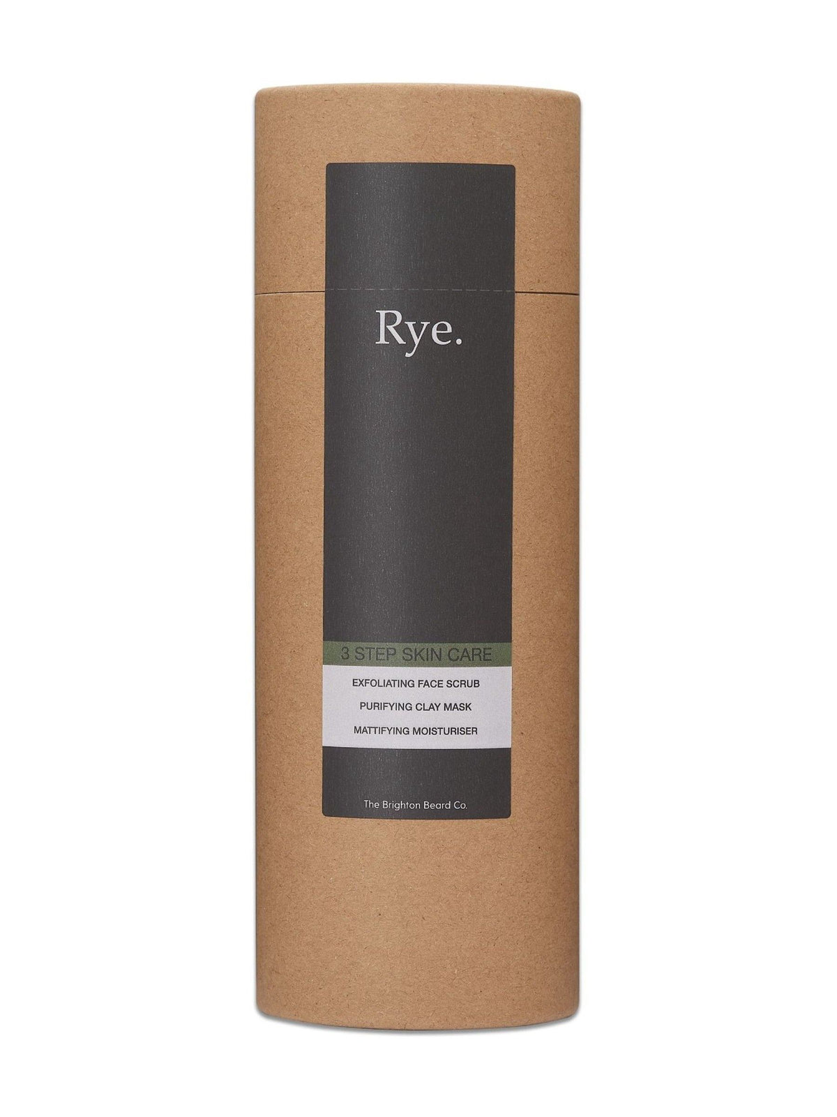 The Brighton Beard Co. Rye 3 Step Men's Skincare Gift Set (British brand)