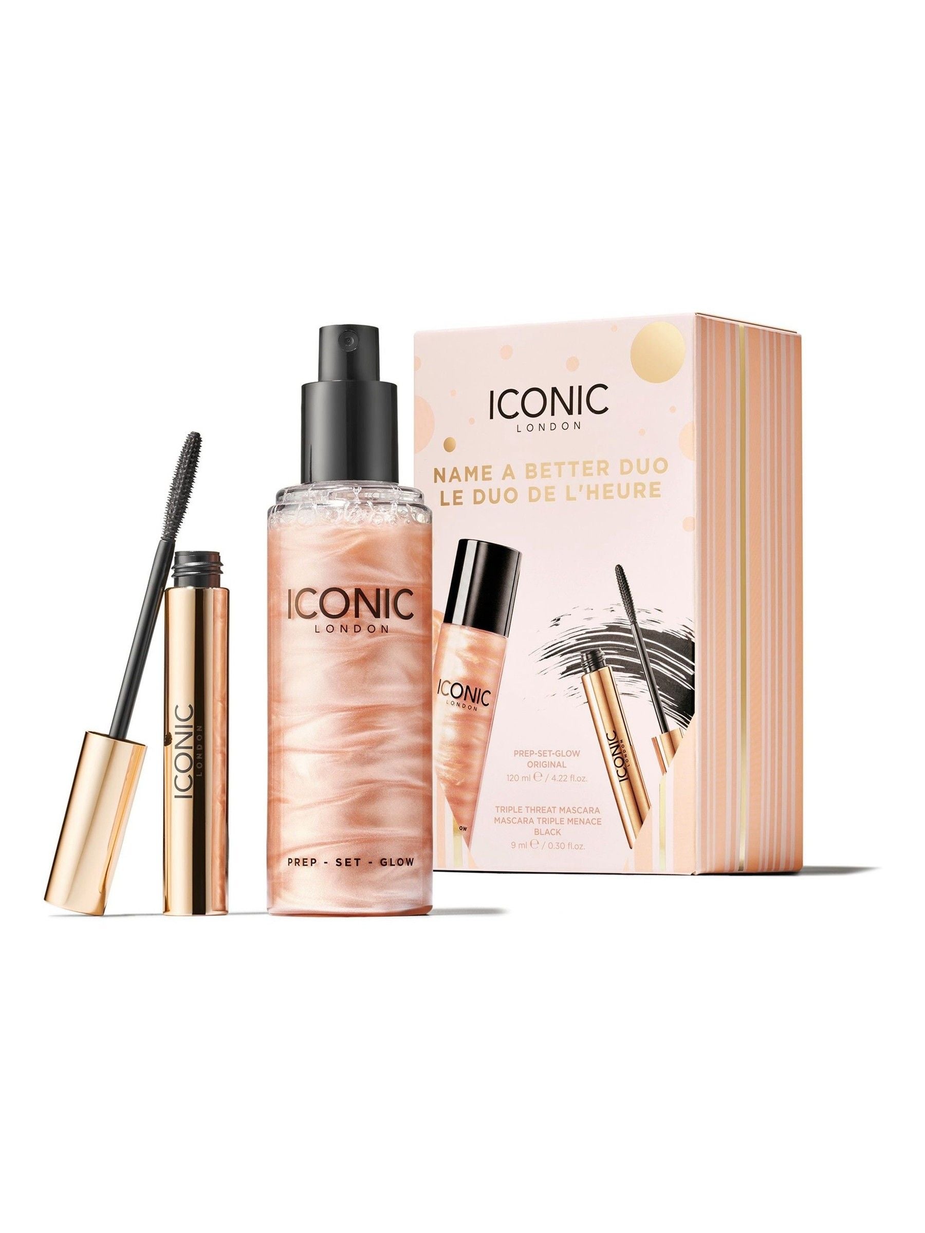 ICONIC London Makeup Gift Set with Glow Spray 120ml Mascara, UK version