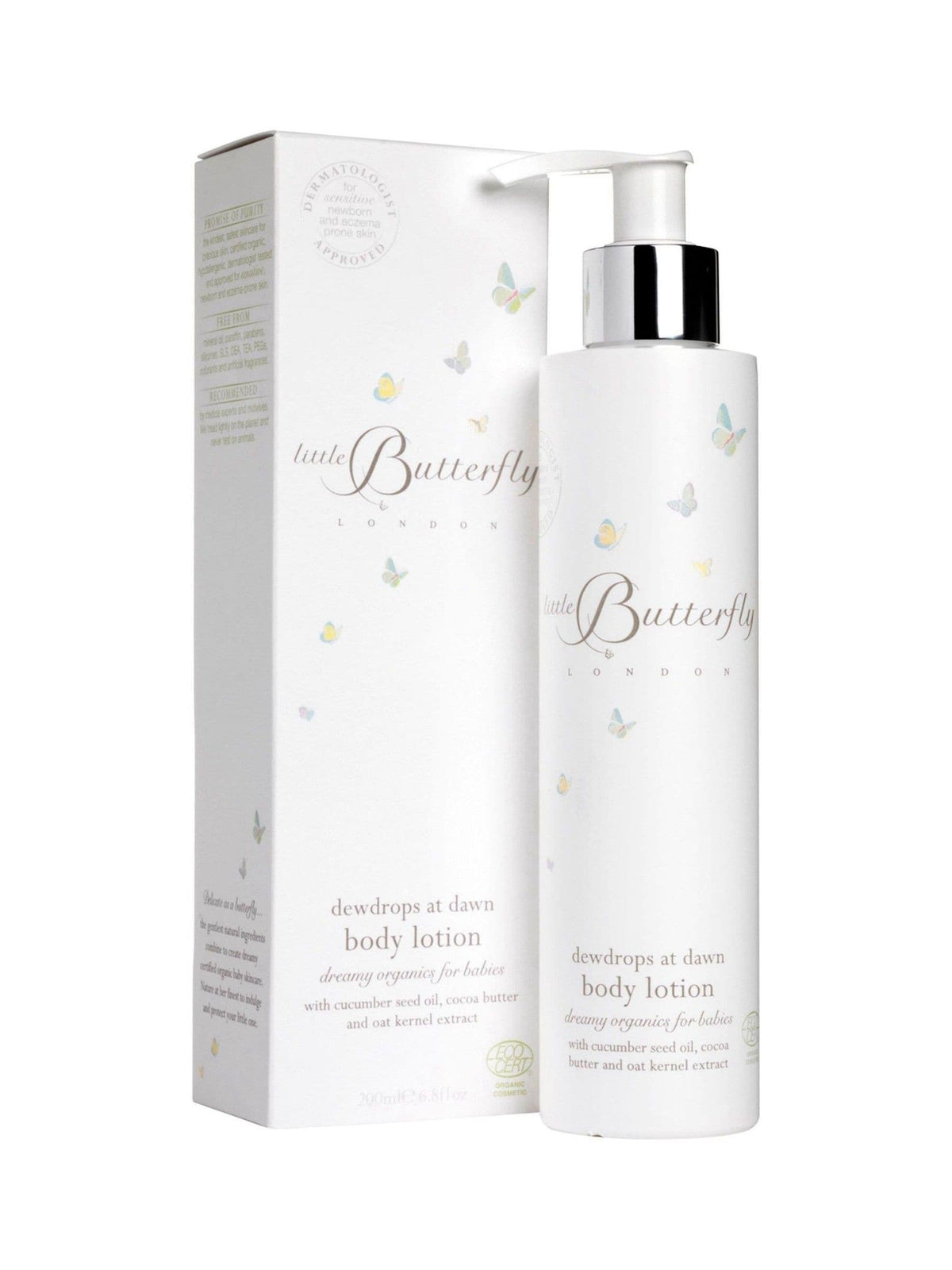 Little Butterfly London Dewdrops at Dawn baby body lotion 200ml, UK version
