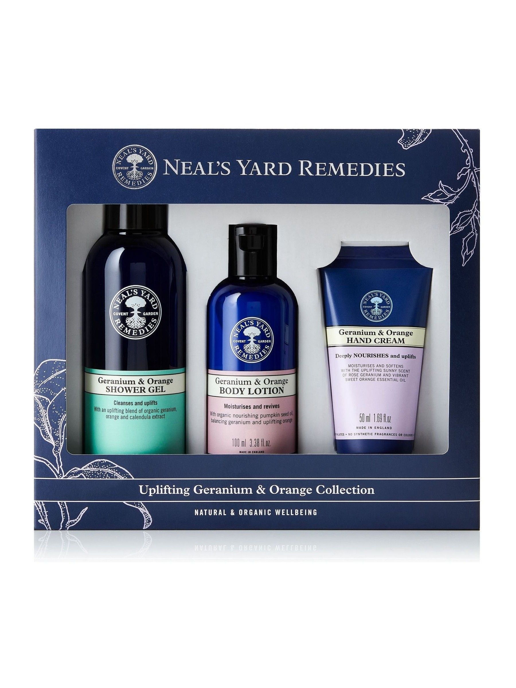 Neal's Yard Remedies Geranium Orange Body Gift Set, imported from the UK
