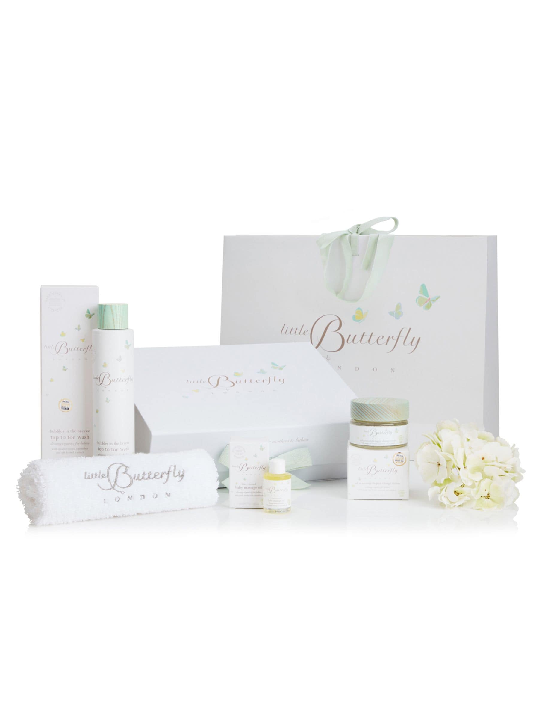 Little Butterfly London baby skincare gift set, UK version