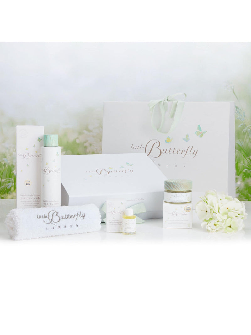 Little Butterfly London baby skincare gift set, UK version