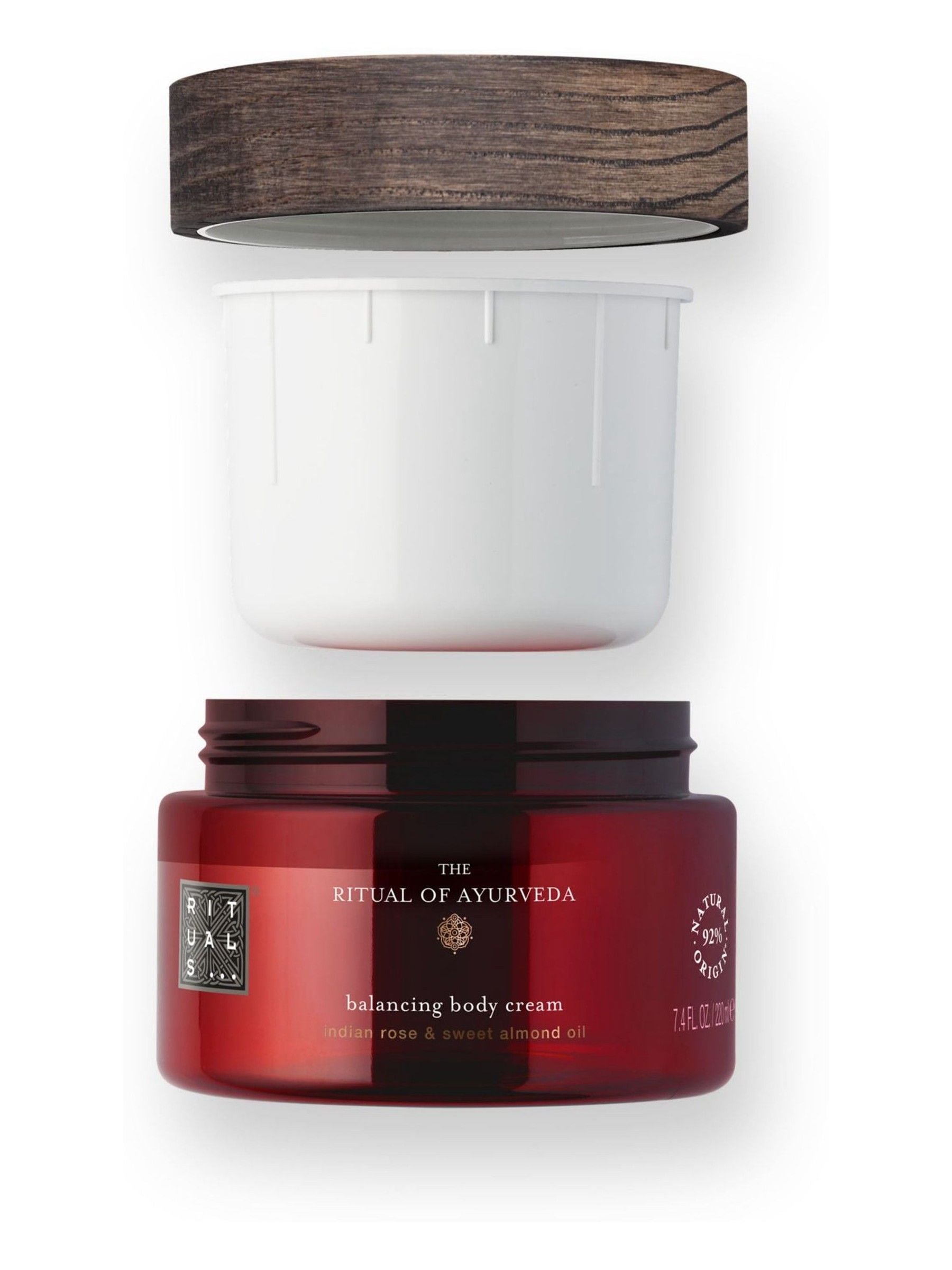 Nourishing Body Cream Refill with Indian Rose and Sweet Almond Oil 220ml