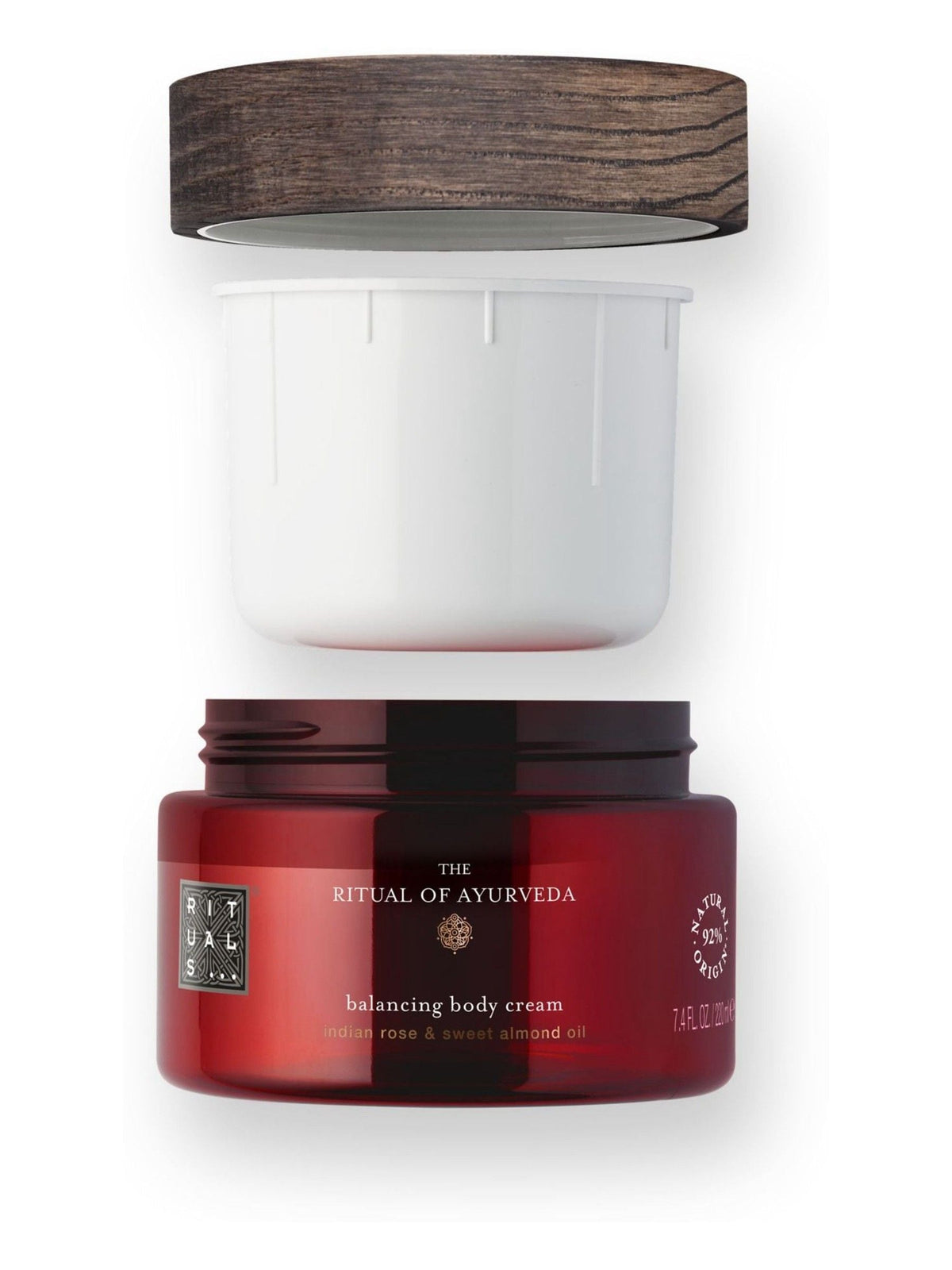 Nourishing Body Cream Refill with Indian Rose and Sweet Almond Oil 220ml