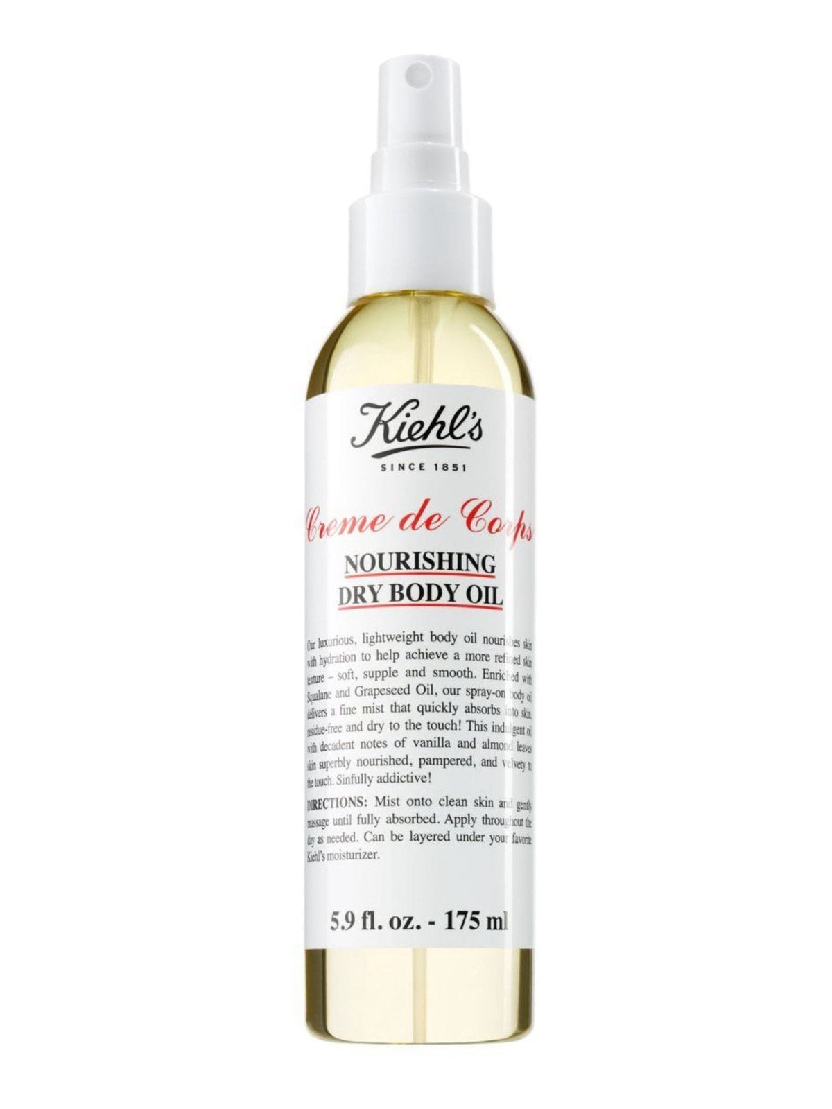Kiehls Crème de Corps Nourishing Dry Body Oil 175ml, UK version