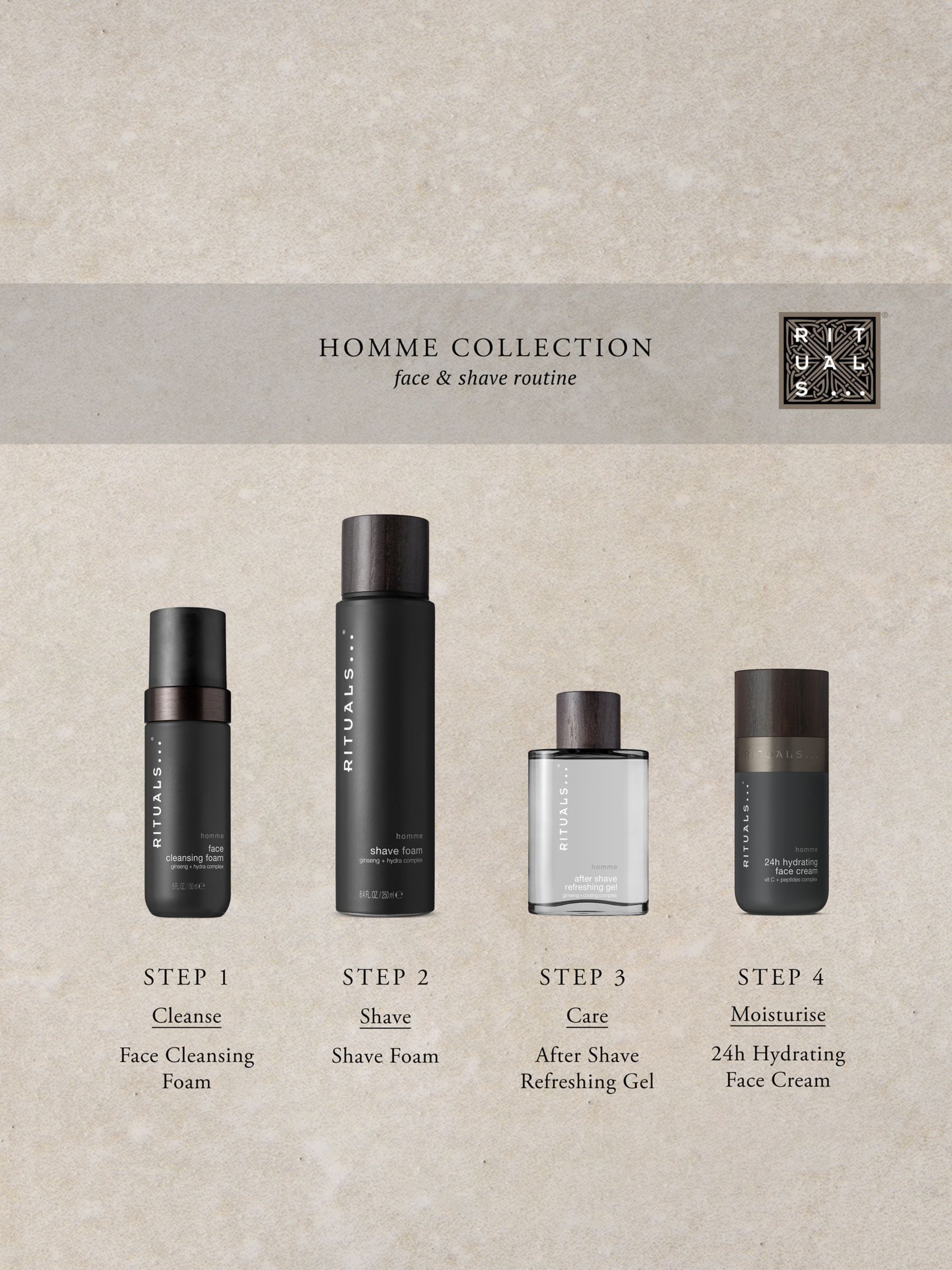 Rituals Homme Shave Foam 200ml, imported from the UK
