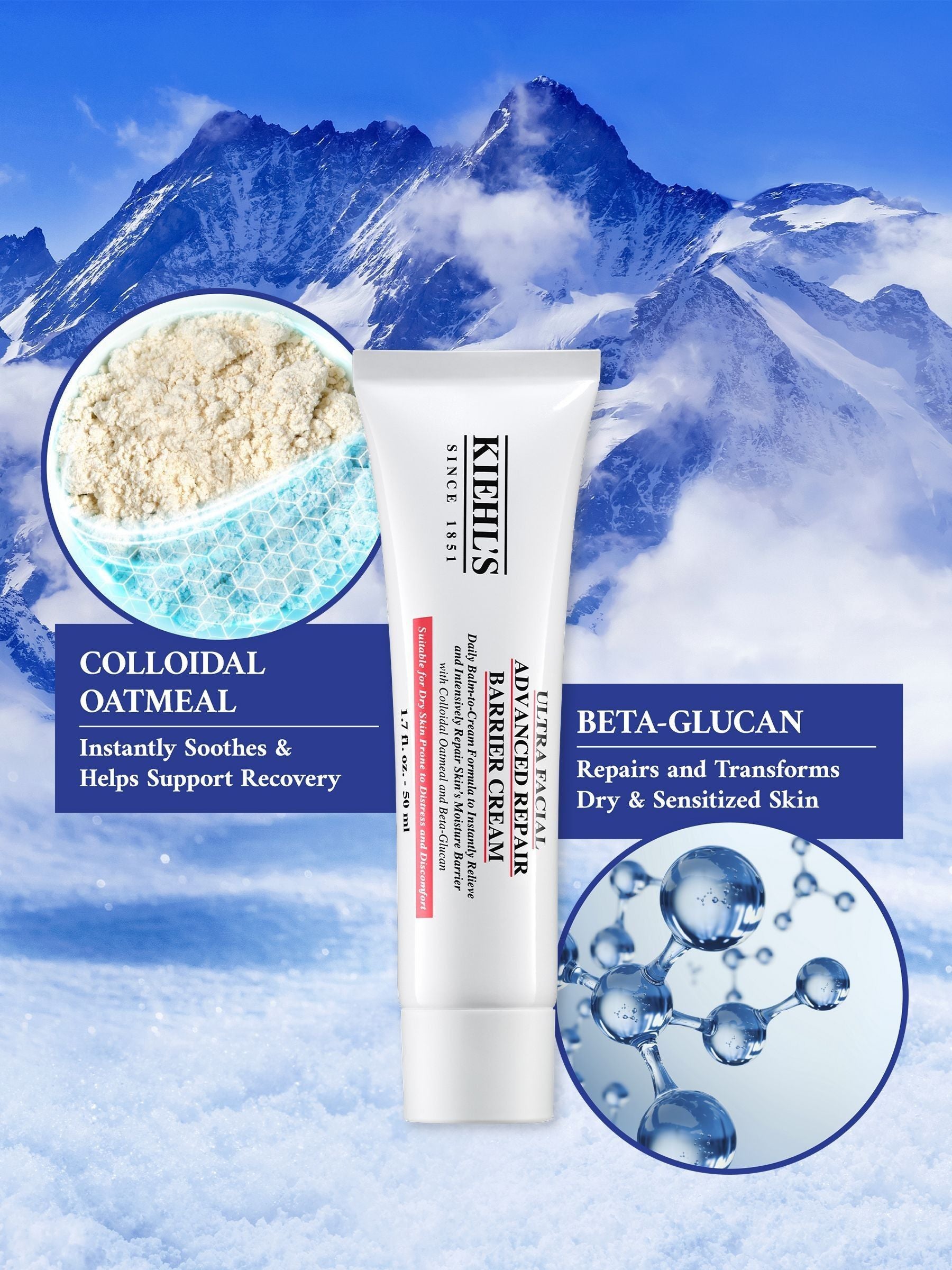 Kiehls facial barrier cream 50ml, UK version