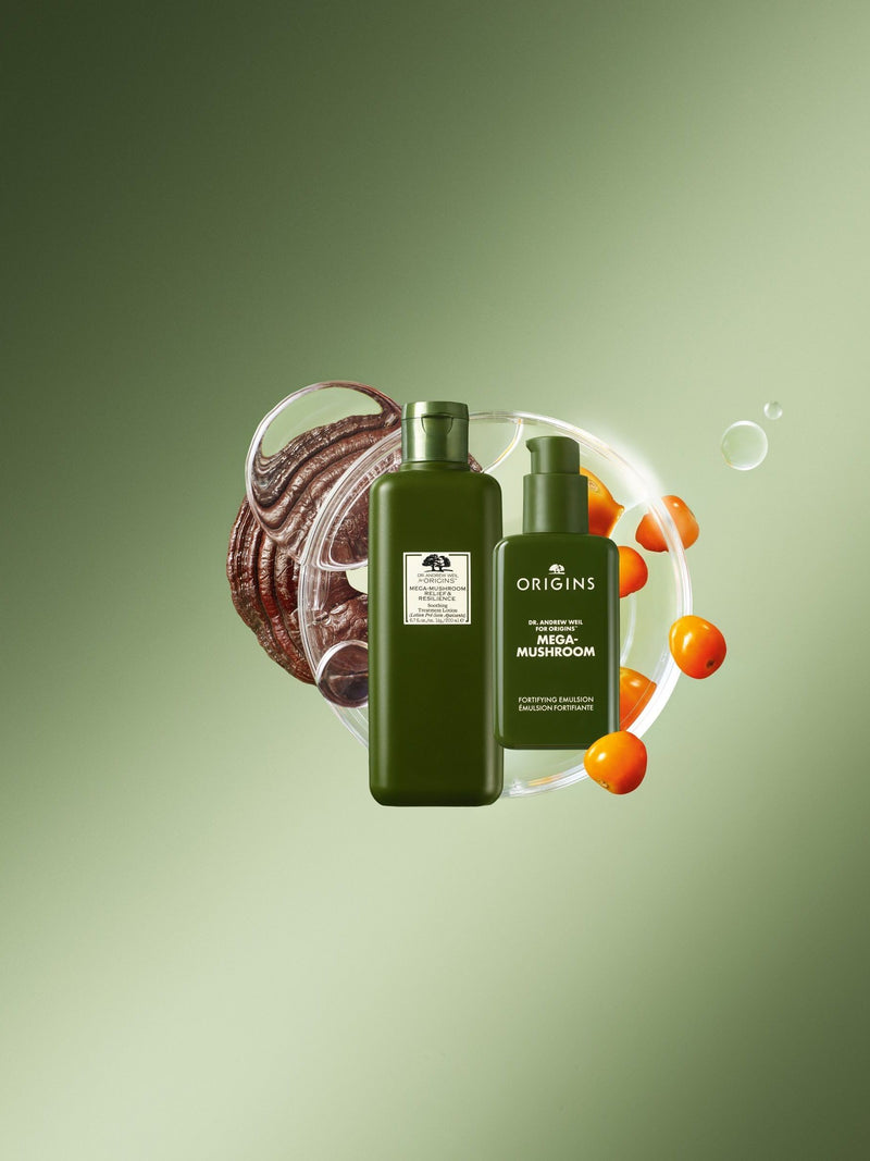 Origins Dr. Weil Mega-Mushroom Emulsion Moisturiser 100ml, imported from the UK