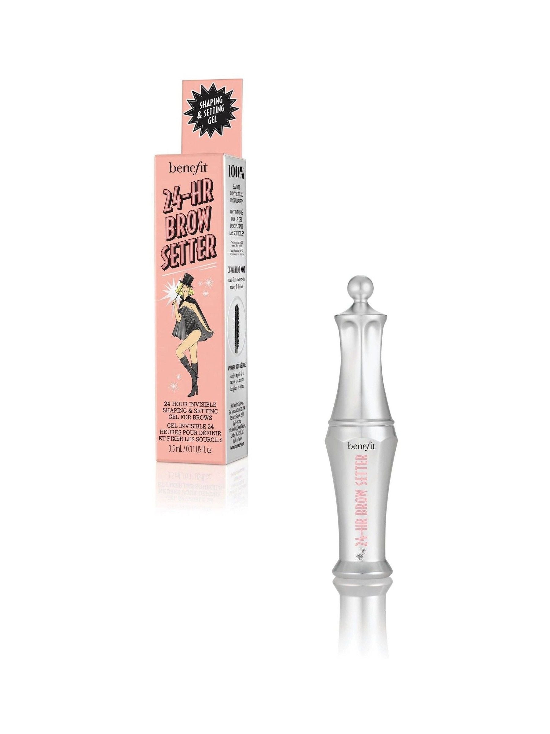 Benefit 24 Hour Brow Setter clear eyebrow gel travel size - British product