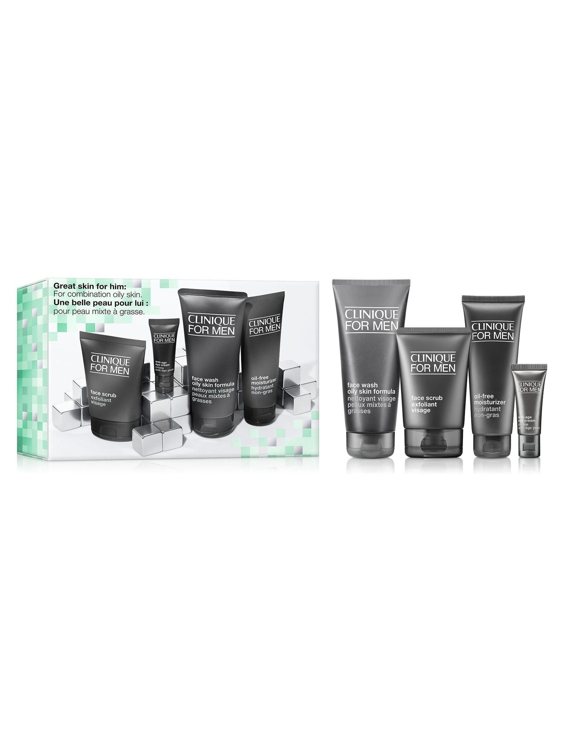 Clinique Mens Skincare Gift Set: Oily Skin Types (Worth £115)