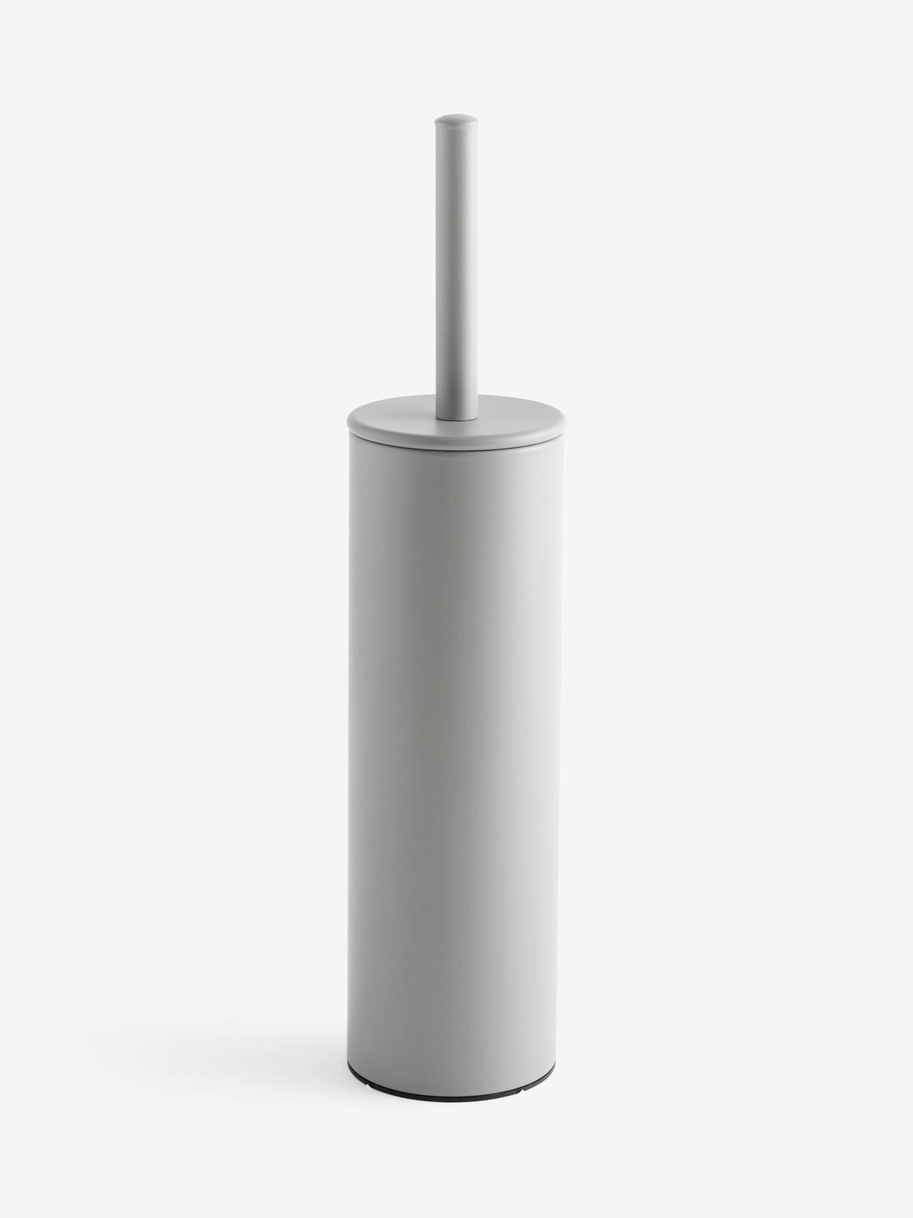 Light grey metal and plastic toilet brush, UK version