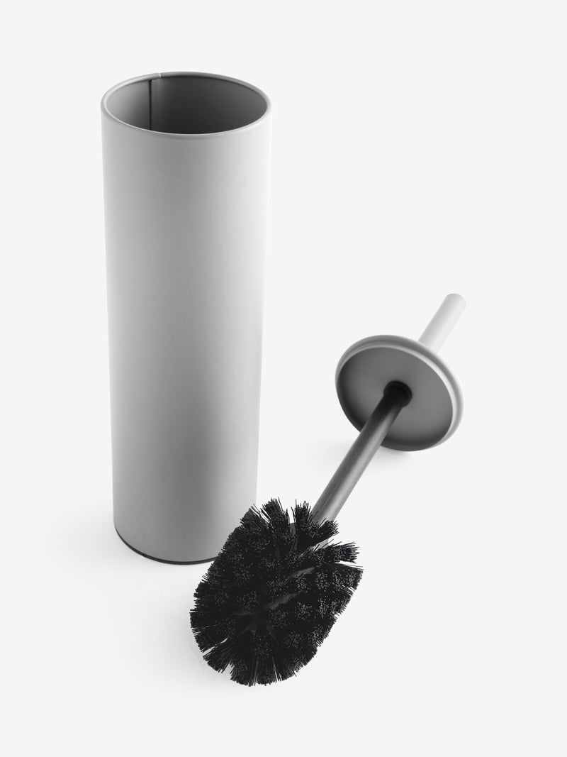 Light grey metal and plastic toilet brush, UK version