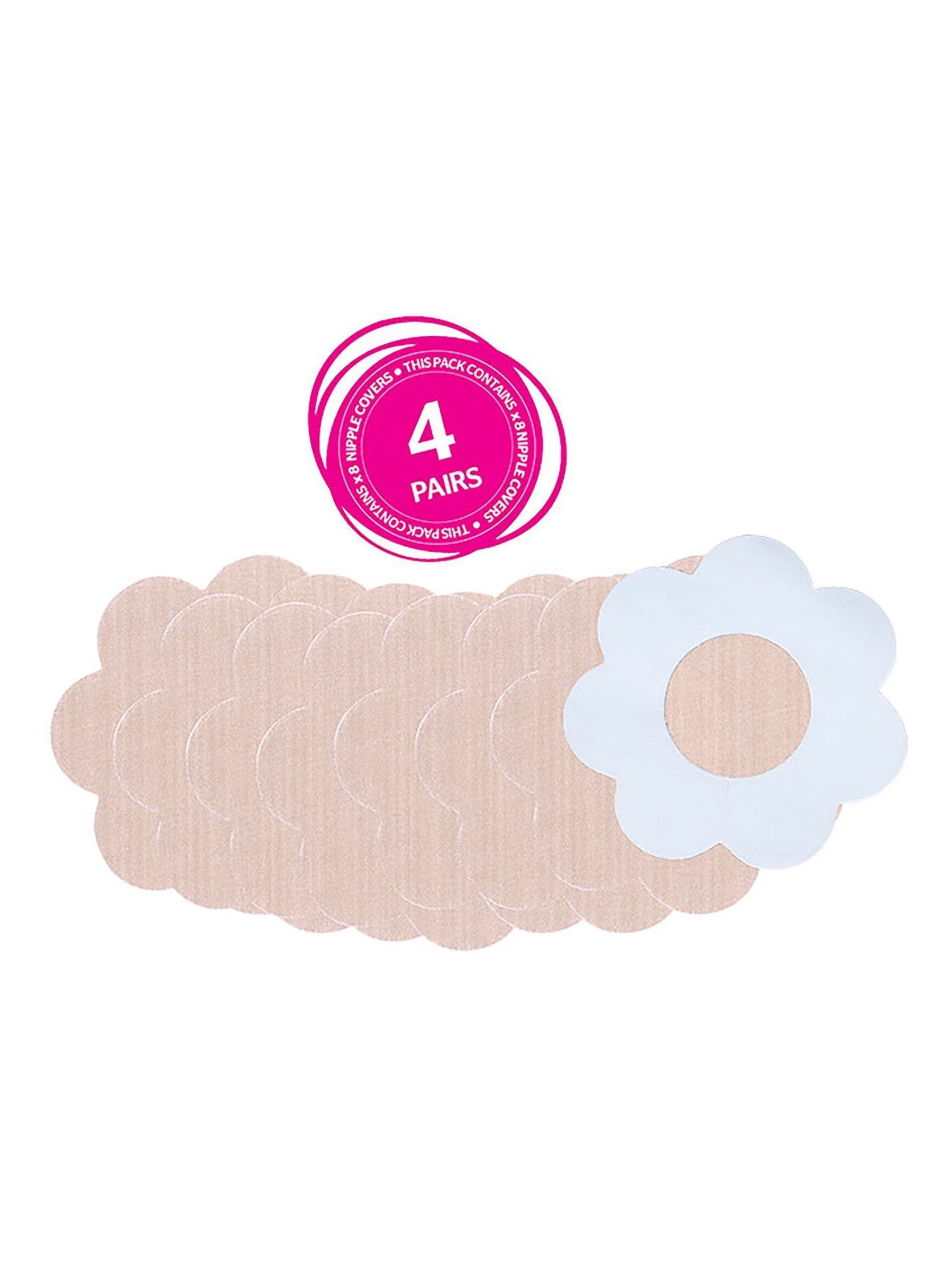 Brush Works Nude Satin Nipple Covers 4 Pairs - British product