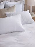 White Bow Textured Print Duvet Cover and Pillowcase Set