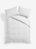 White Bow Textured Print Duvet Cover and Pillowcase Set