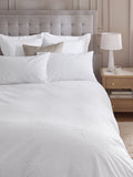 White Bow Textured Print Duvet Cover and Pillowcase Set