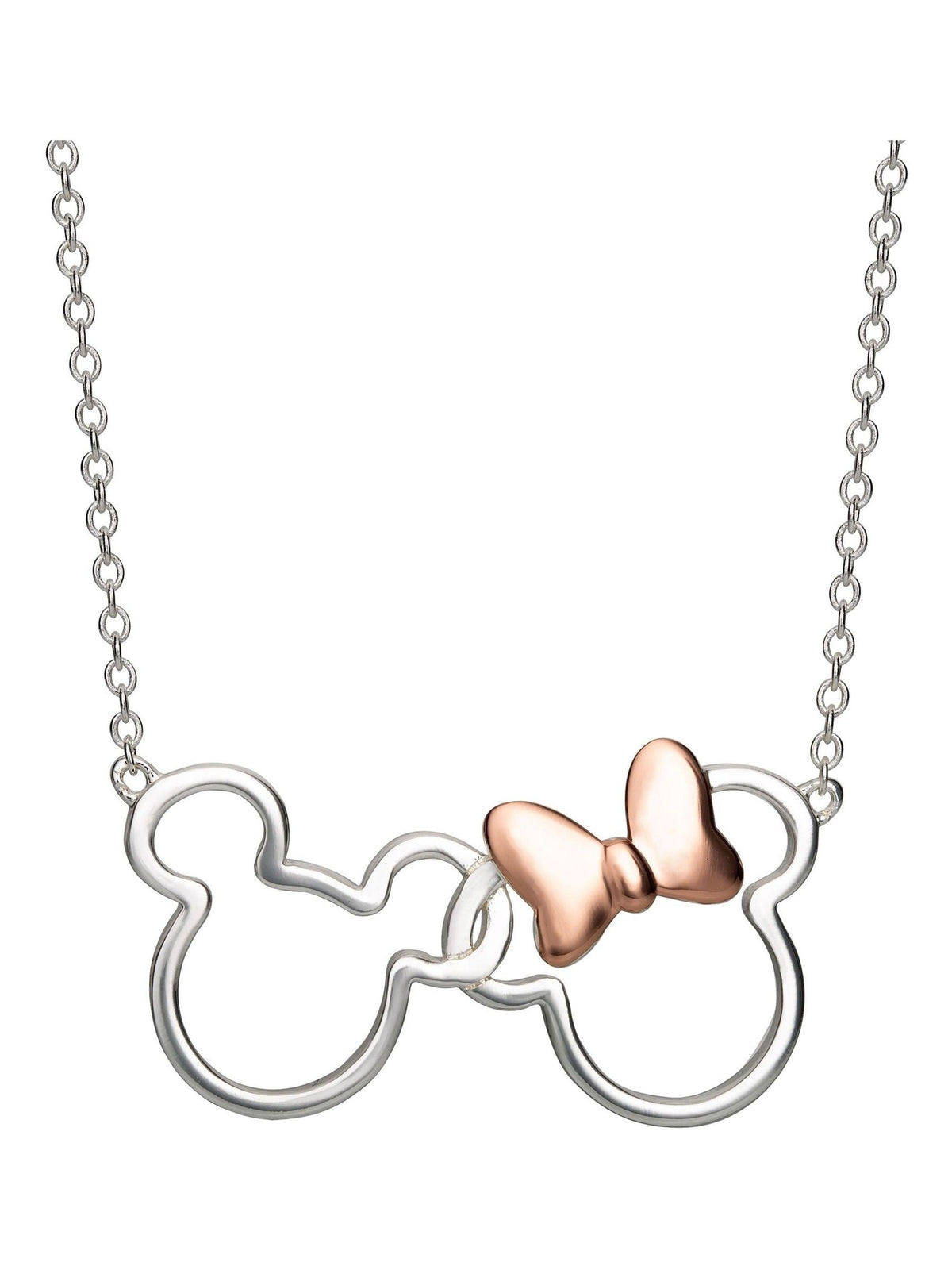 Peers Hardy Disney Minnie Mickey silver necklace, imported from the UK