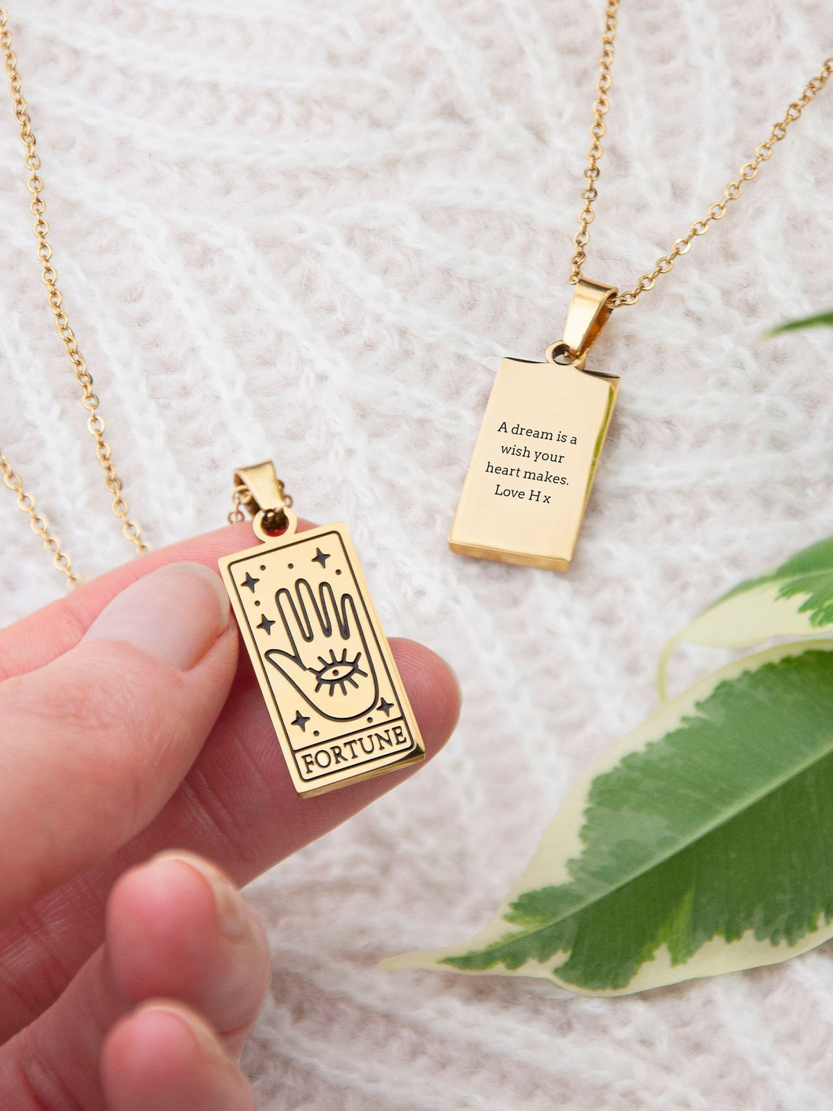 Treat Republic personalised fortune tarot card necklace with 40.5-47 cm chain, imported from the UK