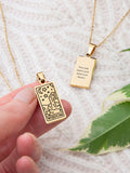 Personalised Wisdom Tarot Card Necklace by Treat Republic