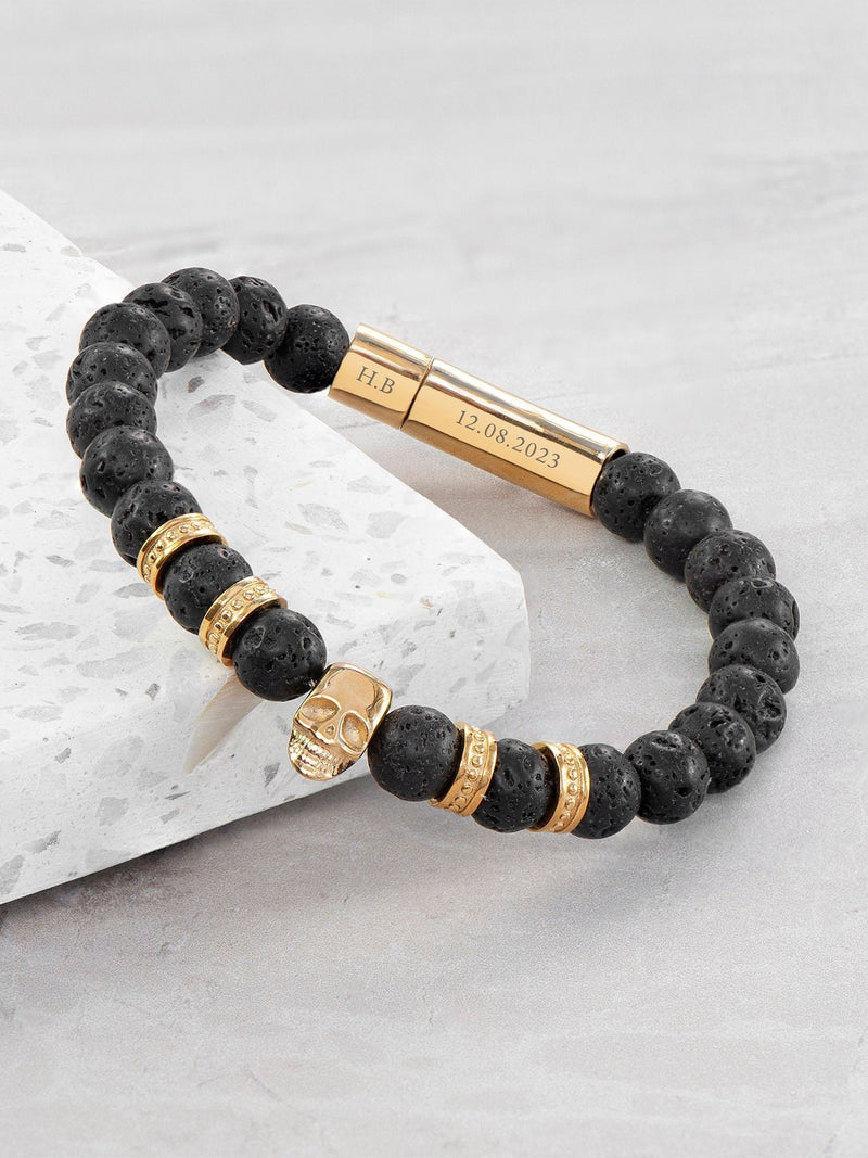 Treat Republic skull beaded bracelet 22.5cm length, imported from the UK