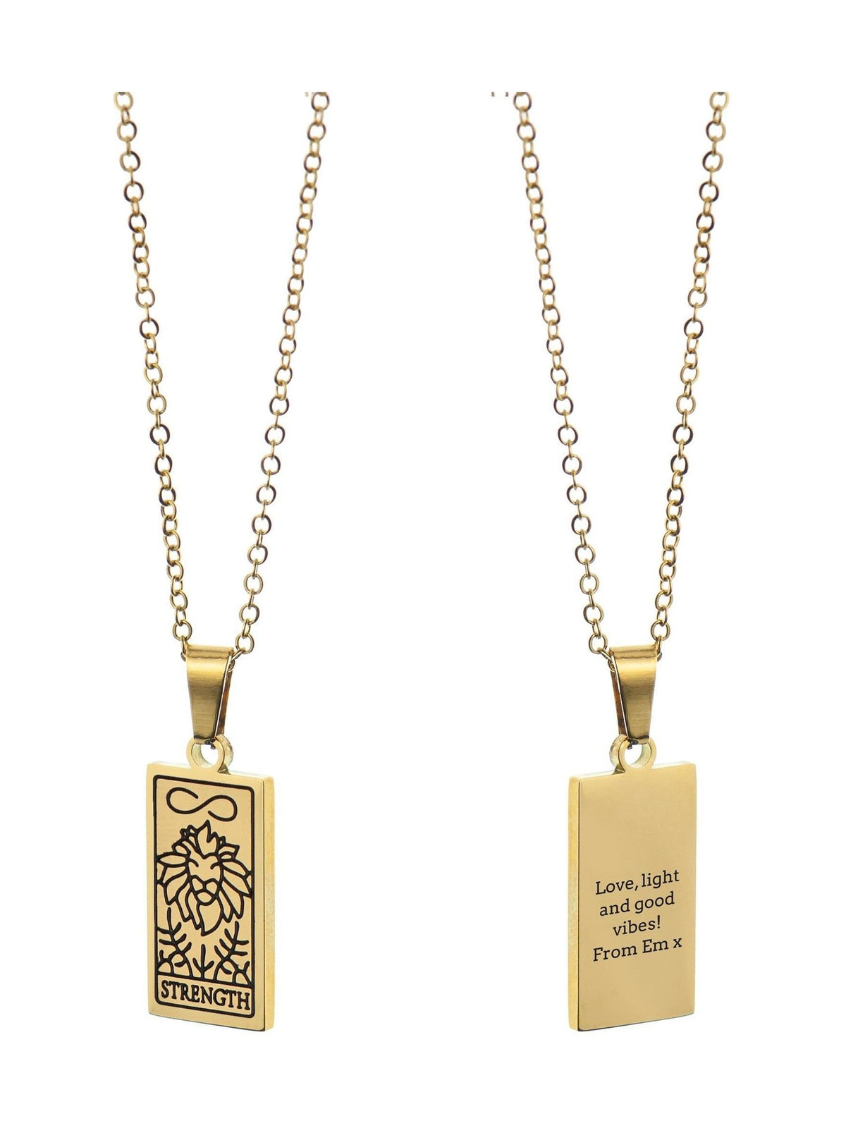 Treat Republic Strength Tarot Necklace, imported from the UK