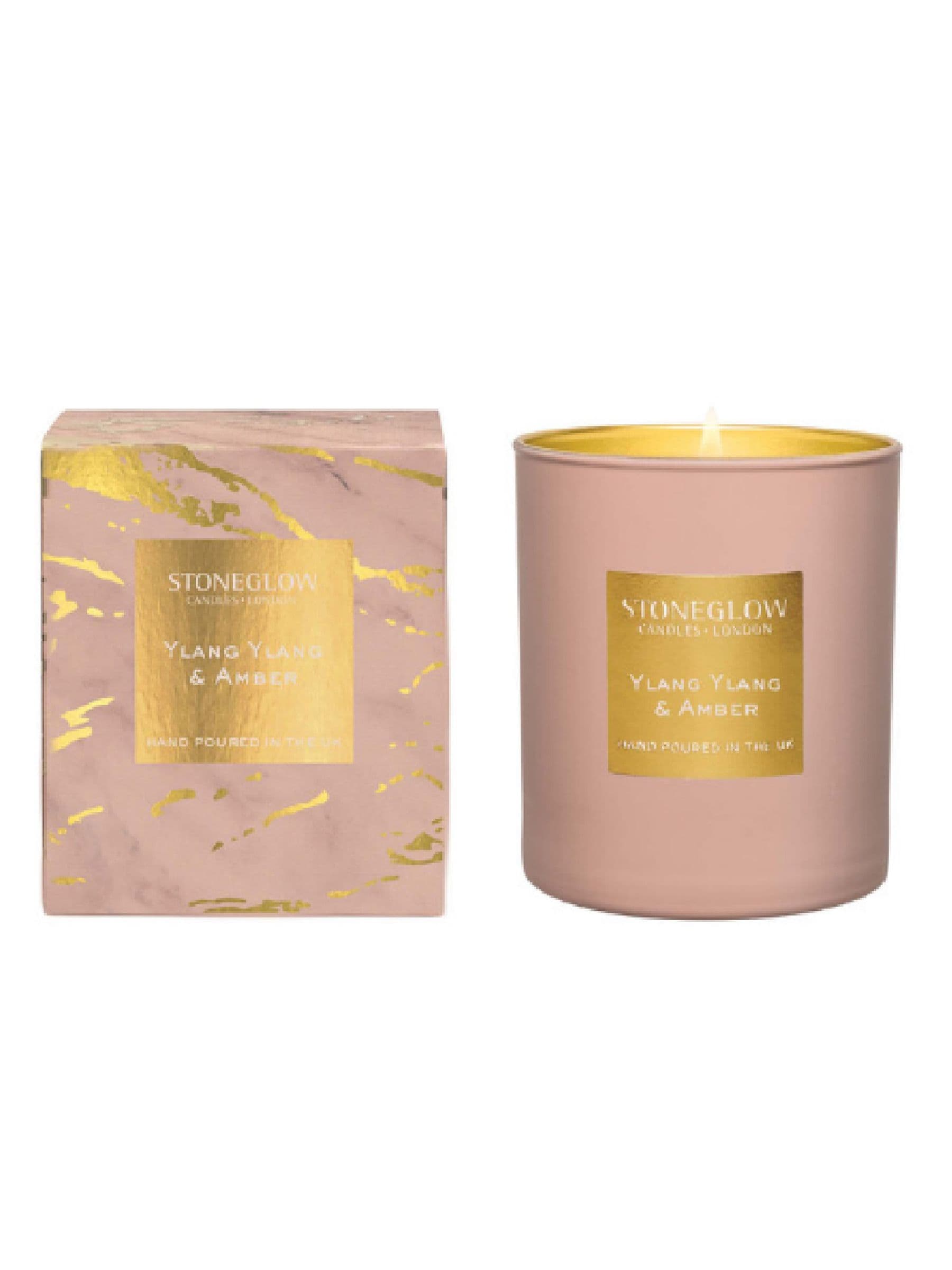 Stoneglow Ylang Ylang & Amber Luna scented candle 220g (British brand)