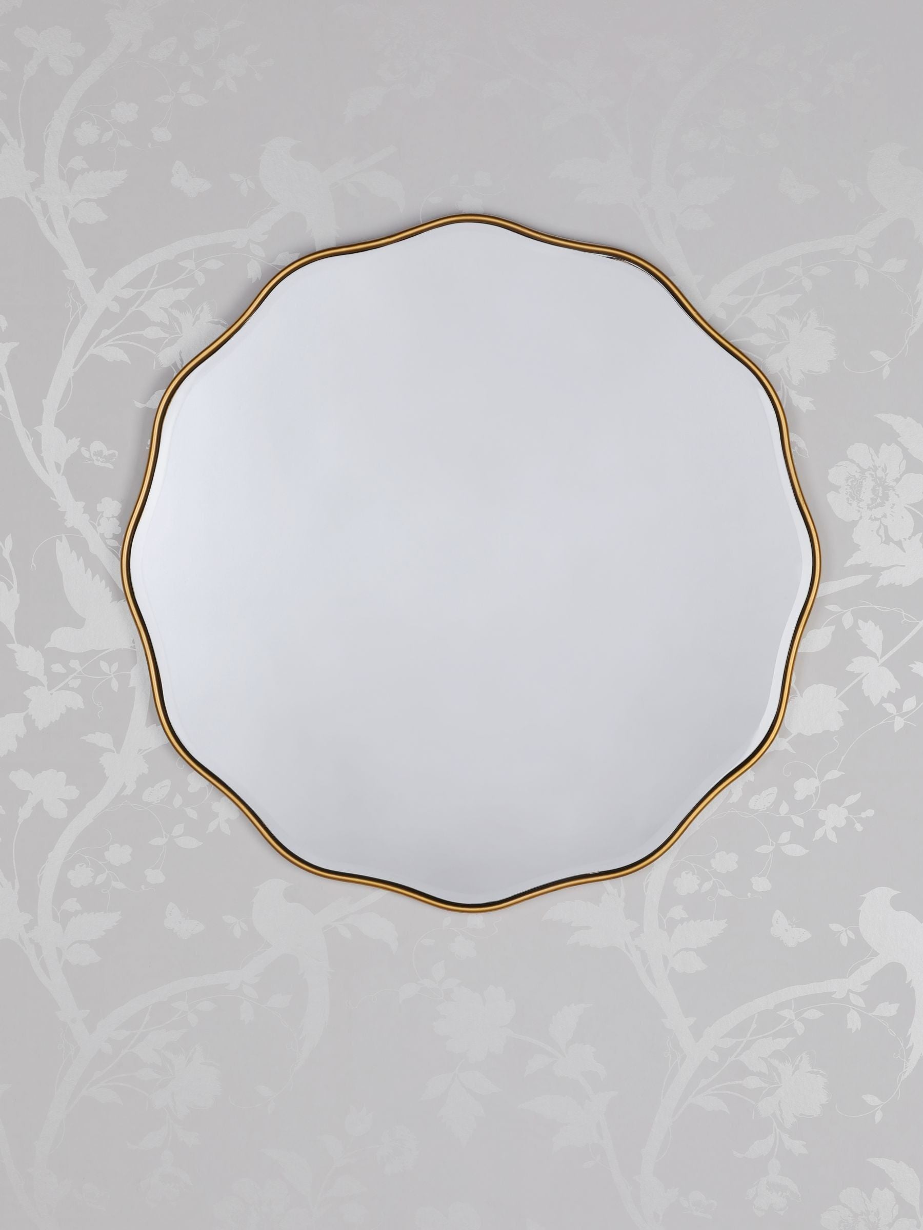 Laura Ashley Gold Medora Round Mirror 60cm, UK version