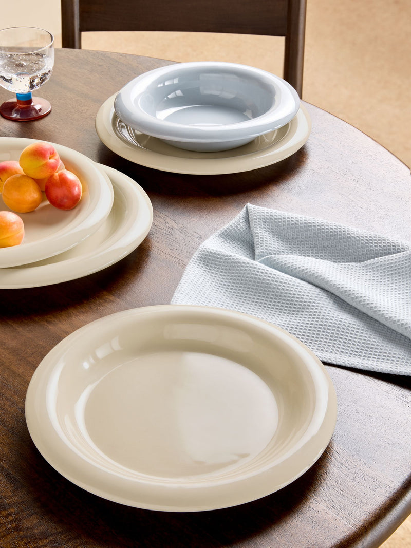 MADE.COM Cream Quell set of 4 dinner plates 28cm, imported from the UK