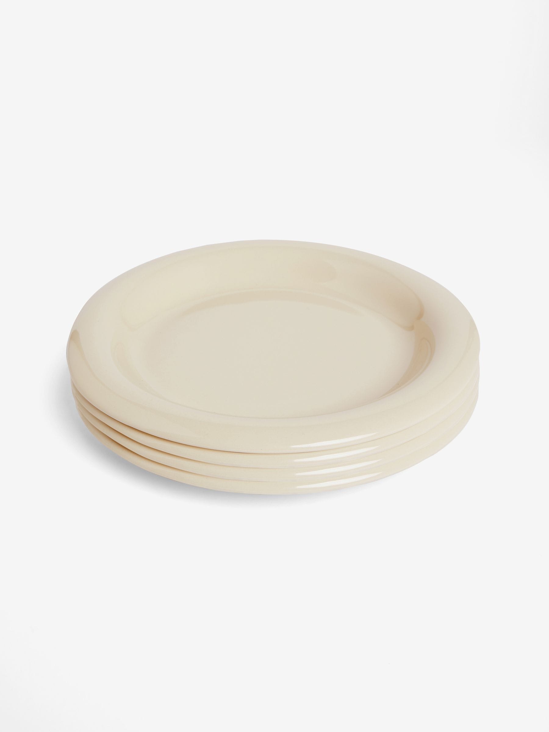 MADE.COM Cream Quell set of 4 dinner plates 28cm, imported from the UK