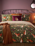 Furn Pineberry Forest reversible duvet cover and pillowcase set - British product