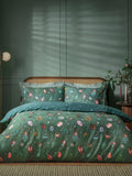 Beetalis Furn Green Jewel Reversible Duvet Cover and Pillowcase Set - British product