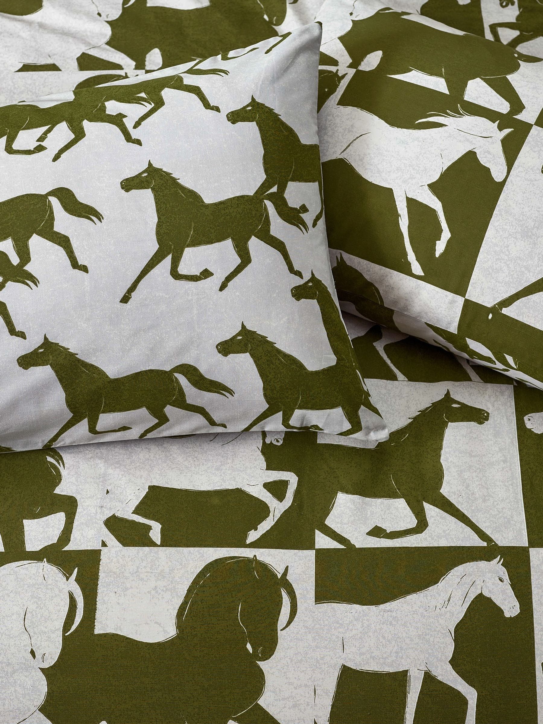 Herve Wild Horse reversible duvet cover set - British product