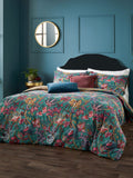 Wylder Lake Blue Viranai Exotic Floral duvet cover set (British brand)