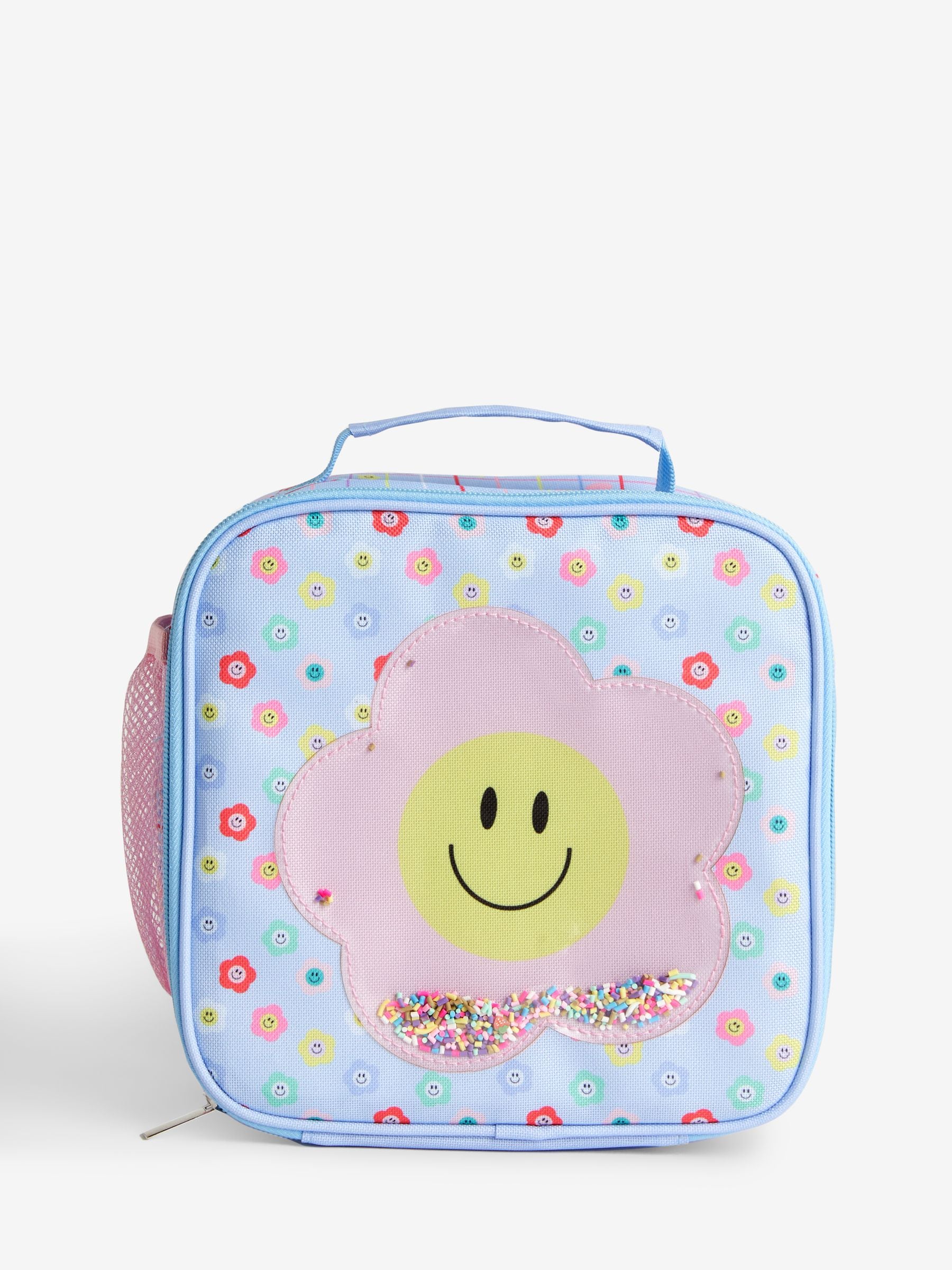 Blue/Pink Flower Power Lunch Bag - British product