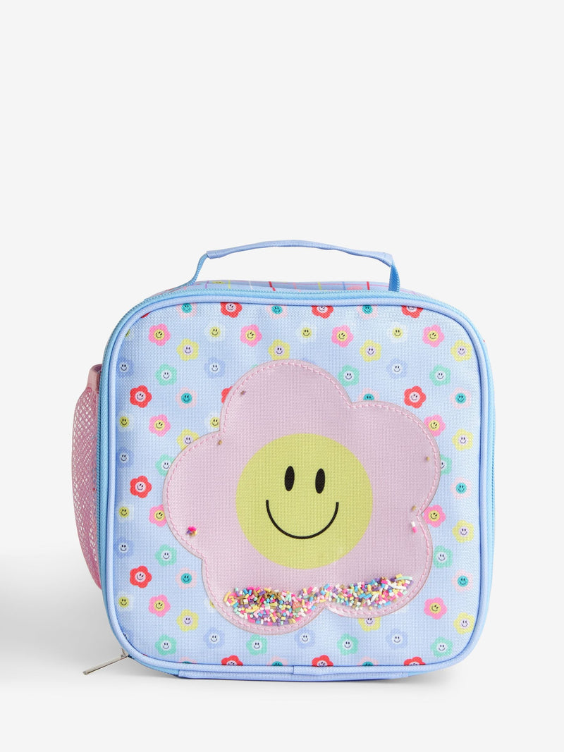 Blue/Pink Flower Power Lunch Bag - British product