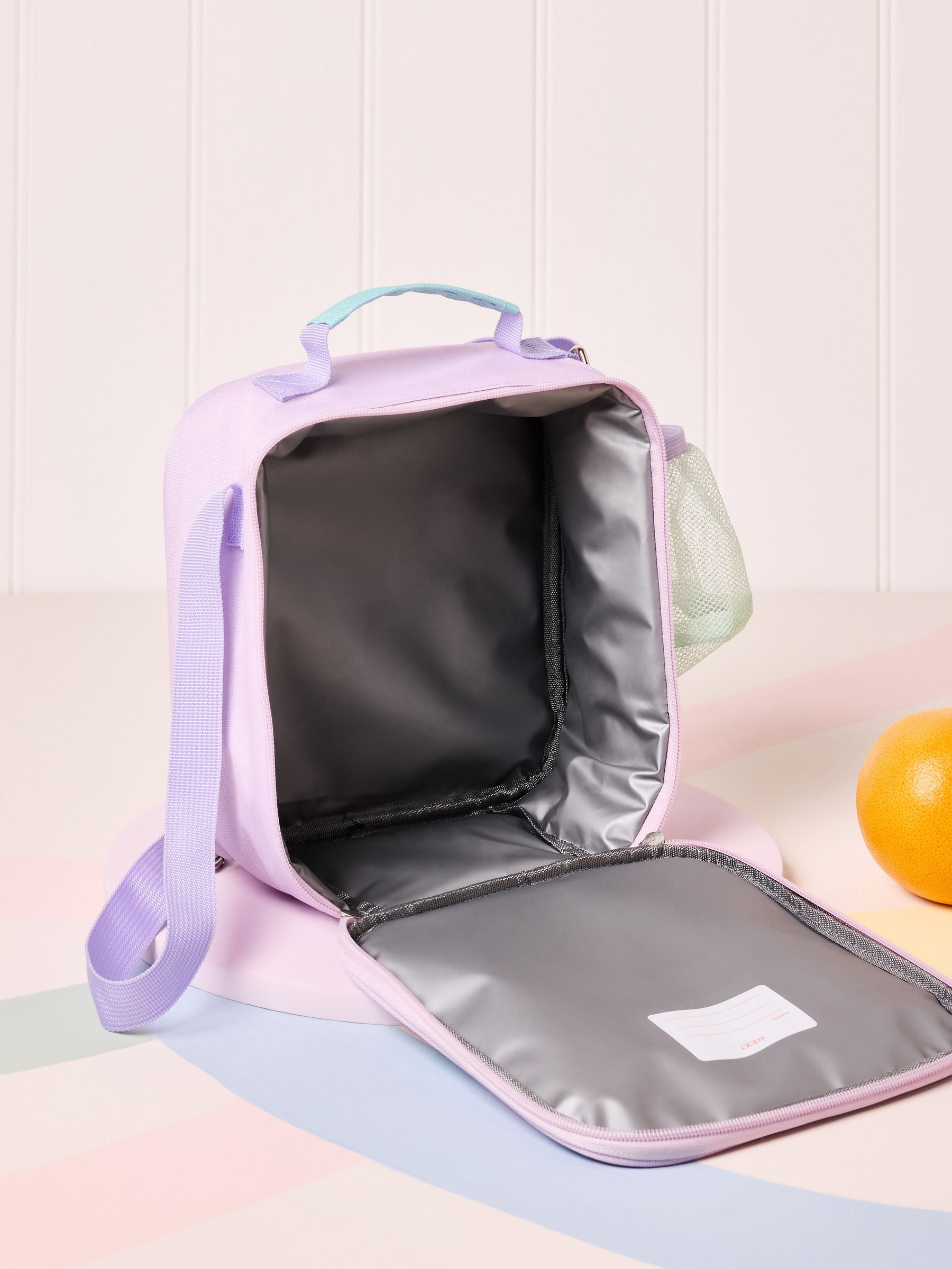 Lilac Purple Rainbow Lunch Bag and Water Bottle
