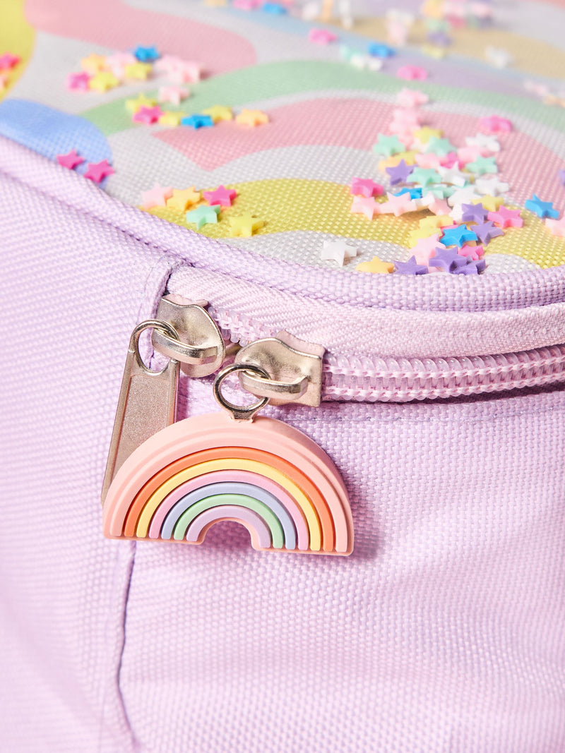 Lilac Purple Rainbow Lunch Bag and Water Bottle