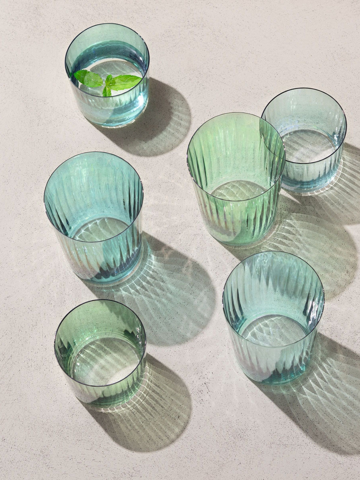 Set of 4 Hand-Painted Gemstone-Inspired Tumblers 560ml Assorted