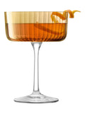 LSA International amber and orange gems champagne cocktail glasses 230ml, UK version