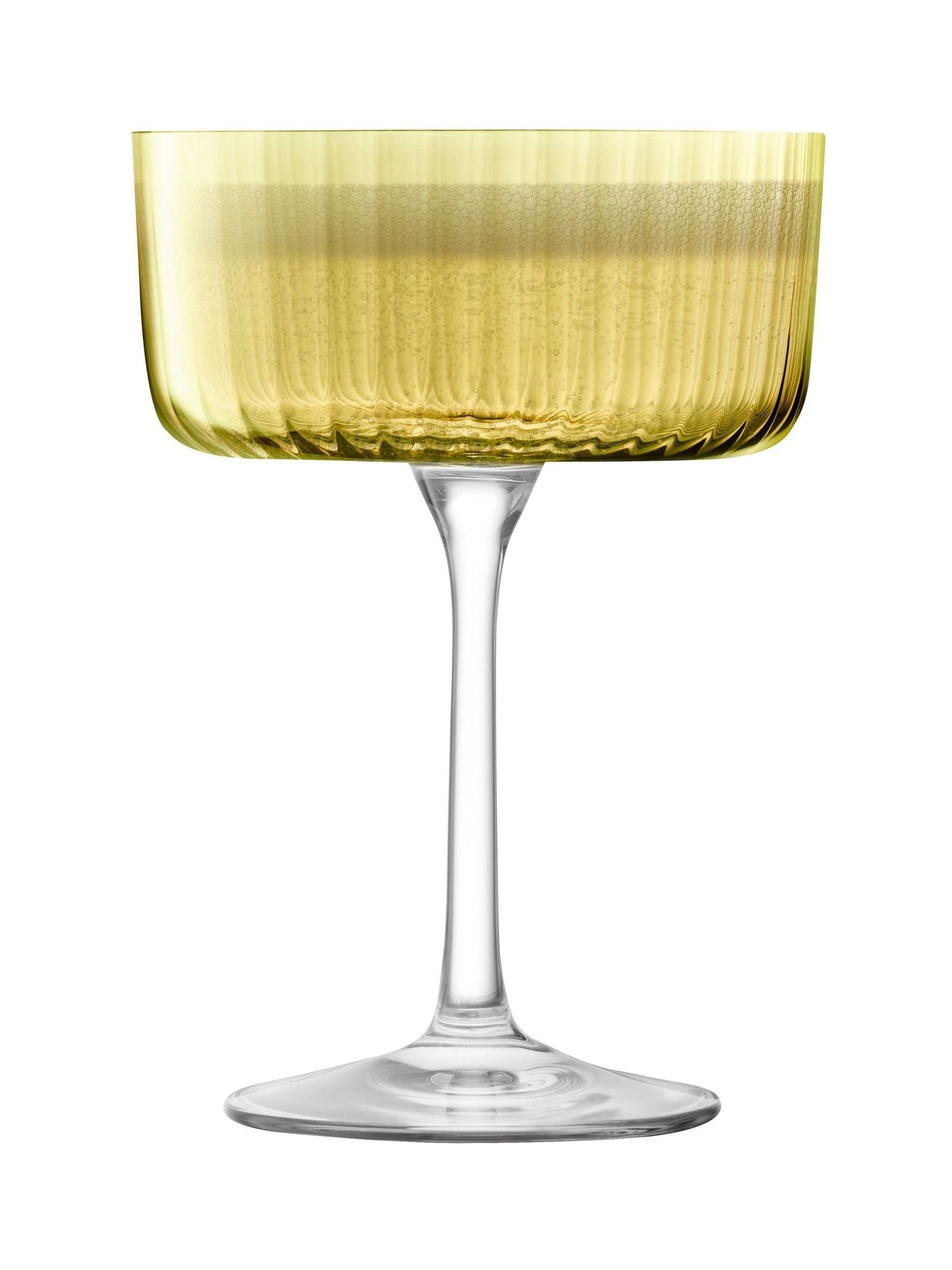 LSA International amber and orange gems champagne cocktail glasses 230ml, UK version