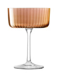 LSA International amber and orange gems champagne cocktail glasses 230ml, UK version