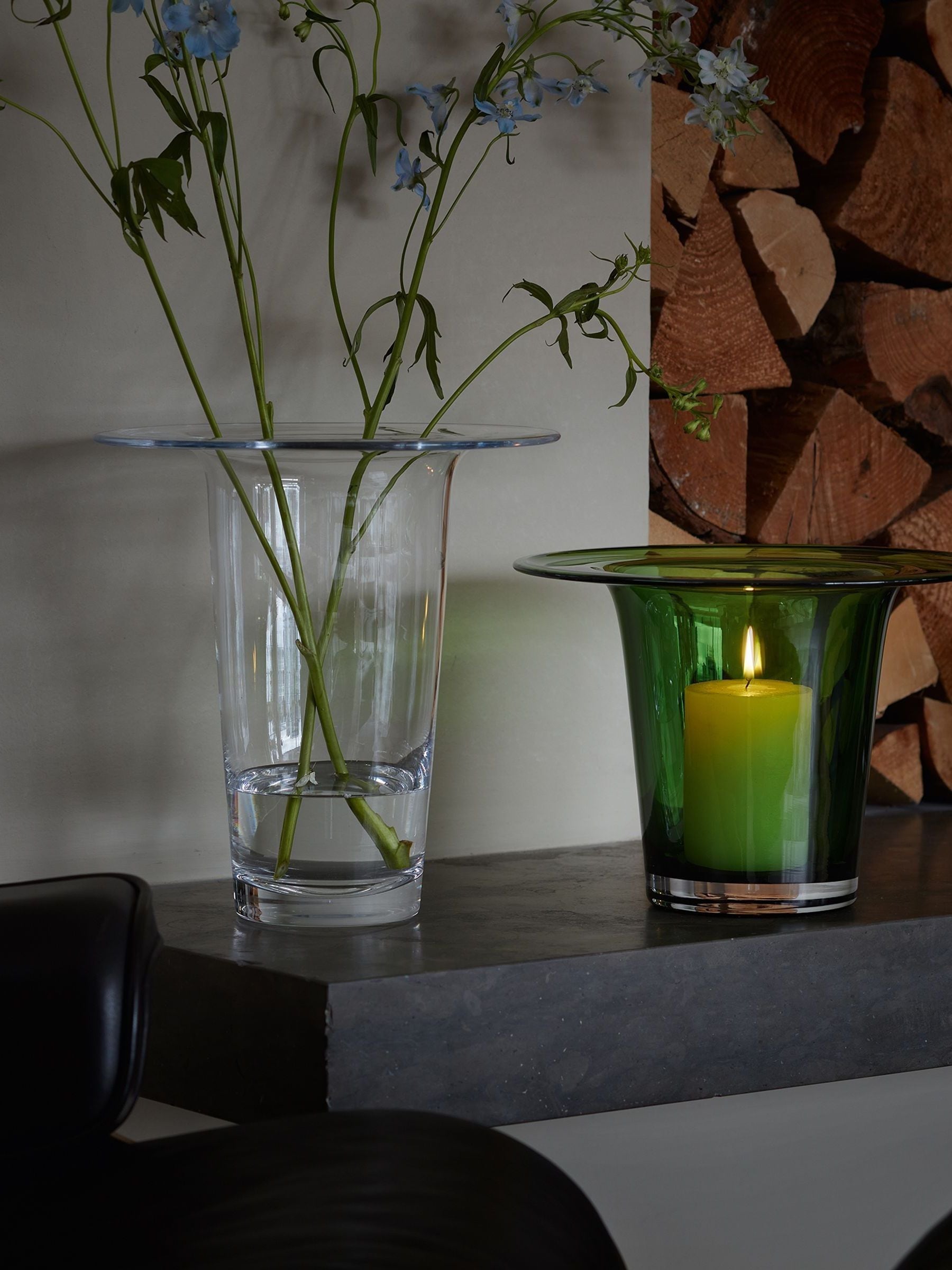 LSA International Fern Green Victoria Vase Lantern 19cm, UK version